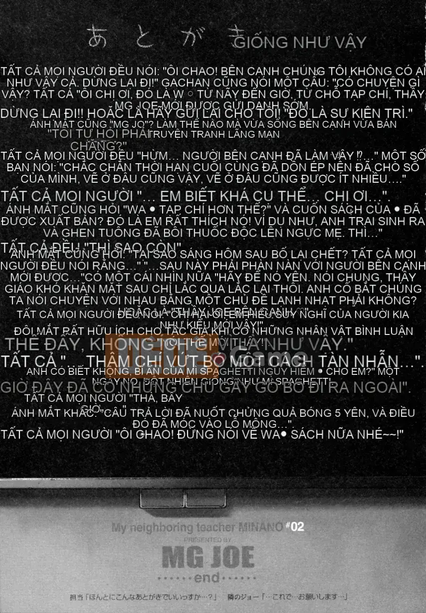 [MG Joe] Hàng xóm Minano Sensei Tập 2