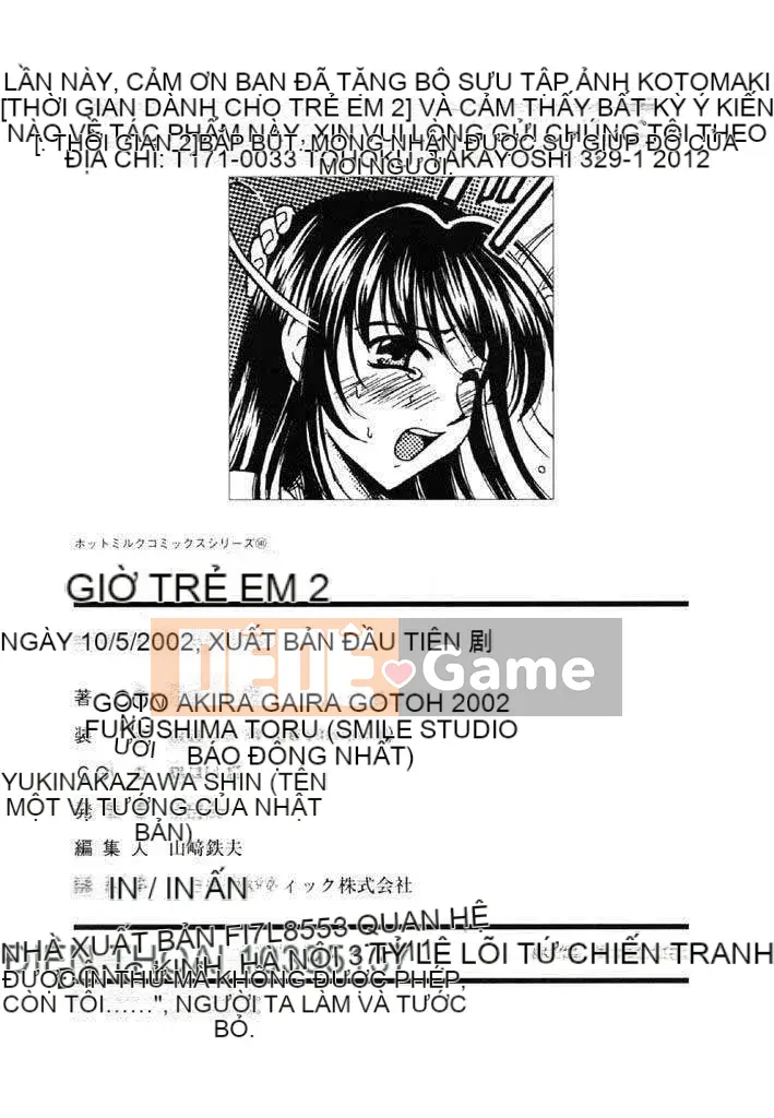 [Akira Goto] Thời của trẻ em Tập 02