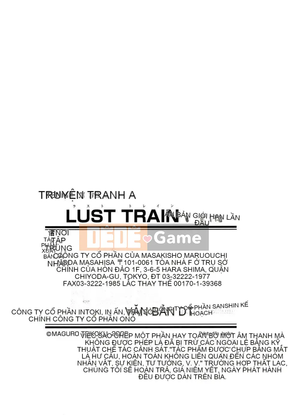 [Đế chế cá ngừ] LUST TRAIN