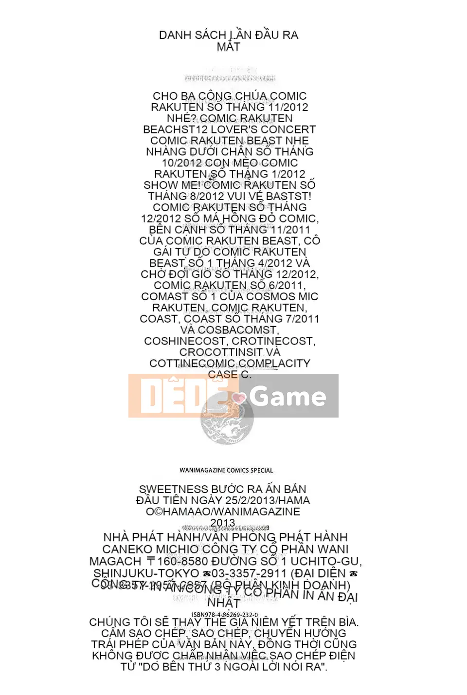 [Hamao] Đồ ngọt đổ mồ hôi