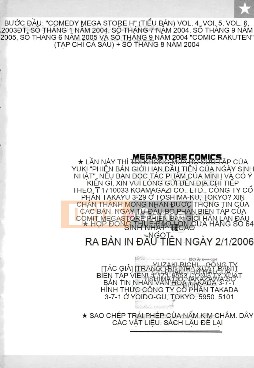 [Yukimi] Sinh nhật