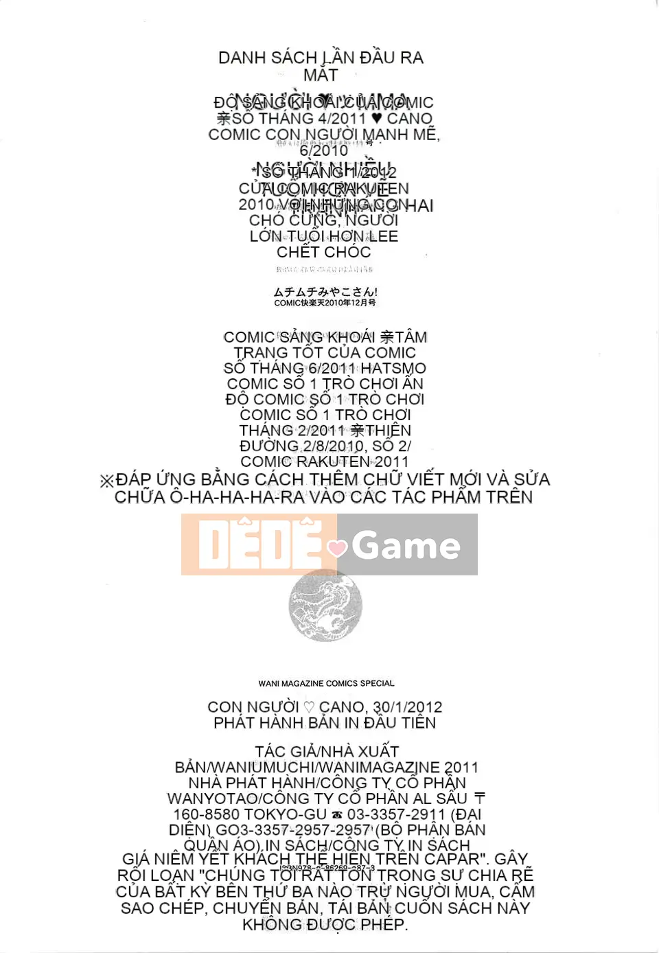 [Hige Namuchi] Hitokano [Bản đồ càn quét BOJJ]