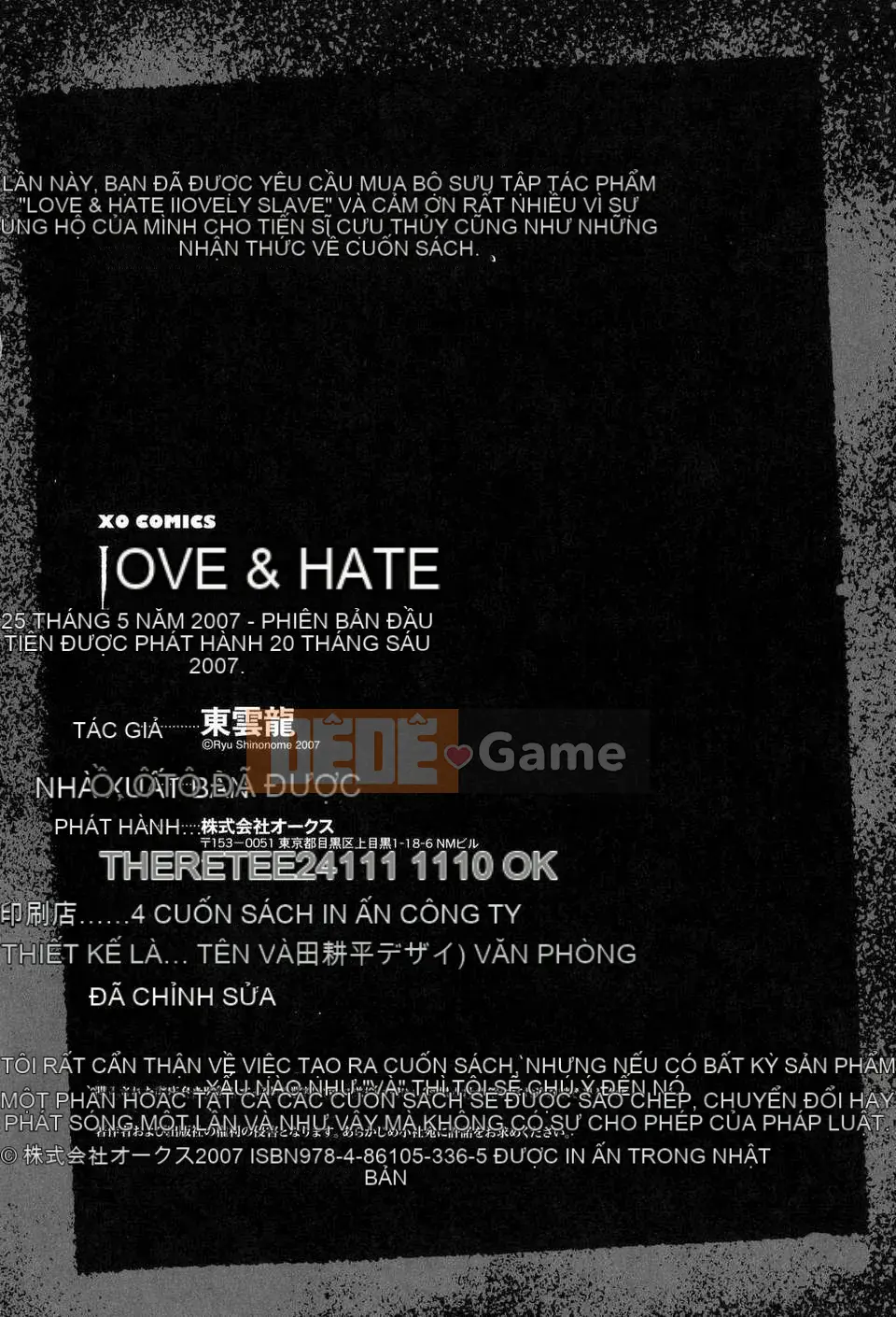 [Dong Yunlong] YÊU & Hate 01 [Văn hóa Trung Quốc]