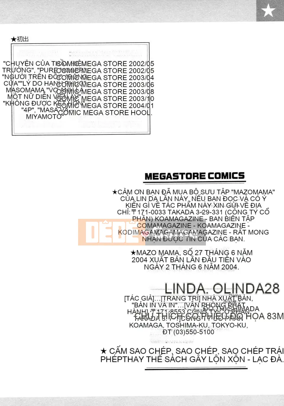 (Truyện tranh Seinen) [LINDA] Maso Mama