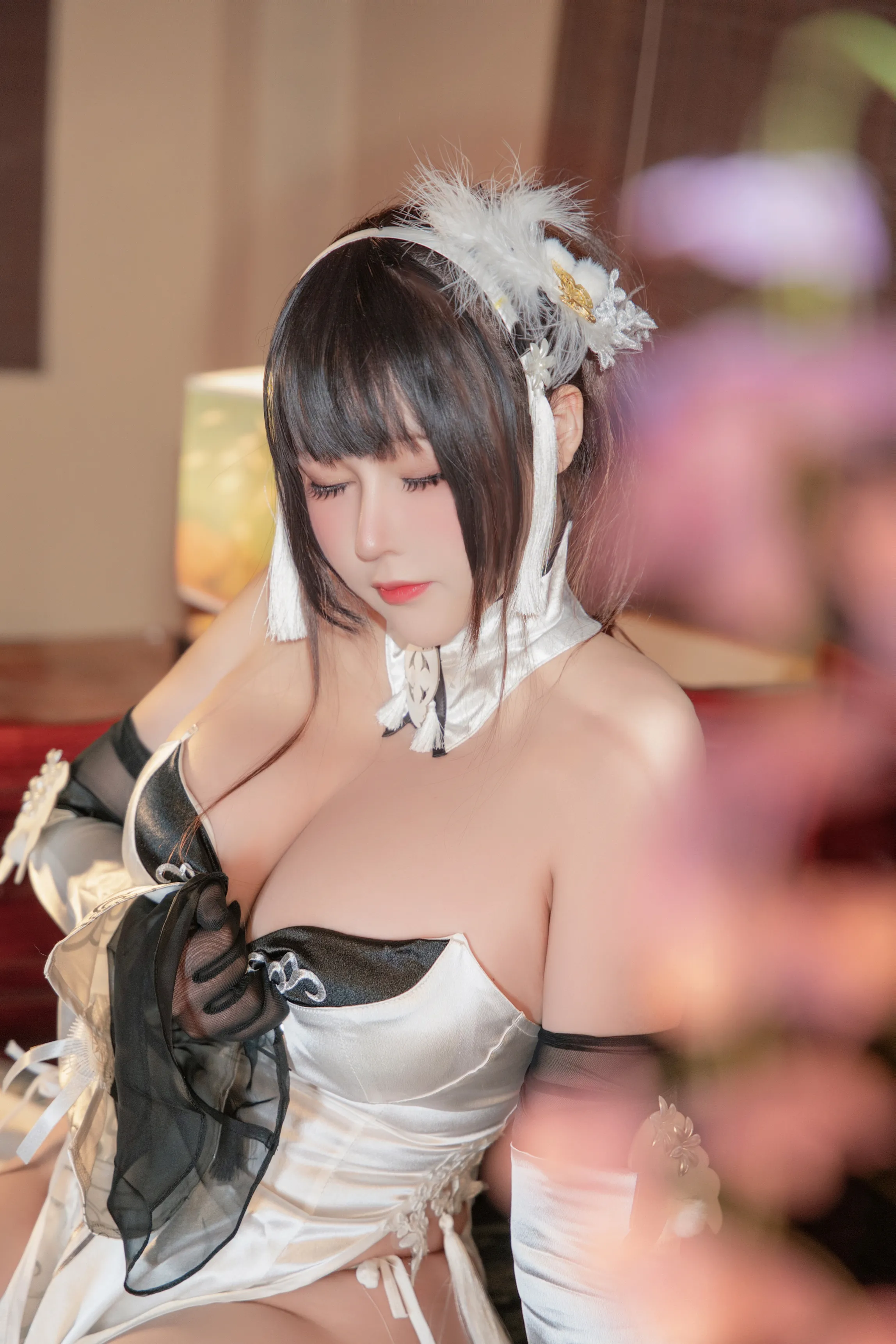 Kaneko_ka Meow - Azure Route Zhenhai White Cheongsam