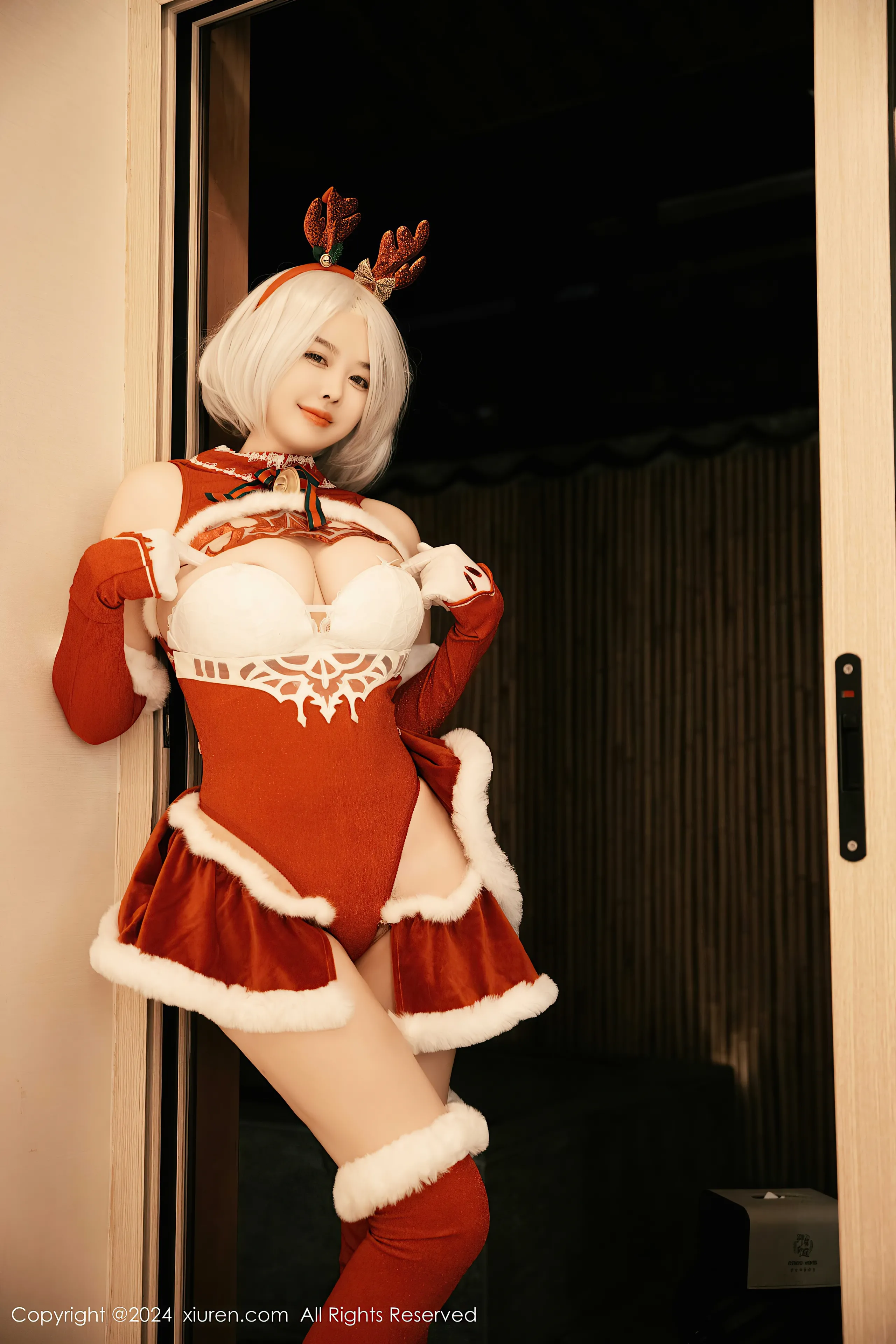 [Xiuren xiuren.com: Cherry Calf] Yorha 2B Chrismast