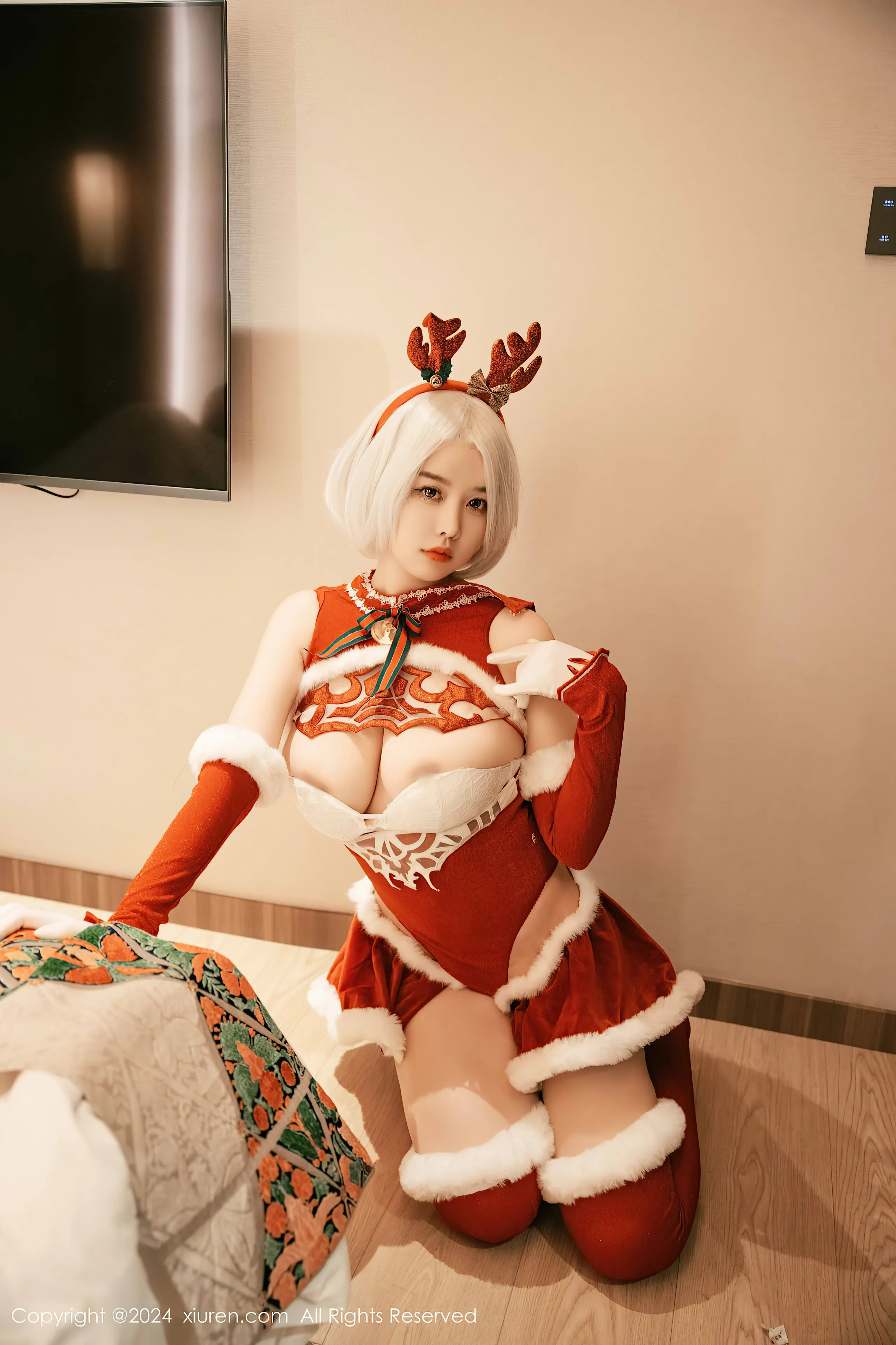 [Xiuren xiuren.com: Cherry Calf] Yorha 2B Chrismast