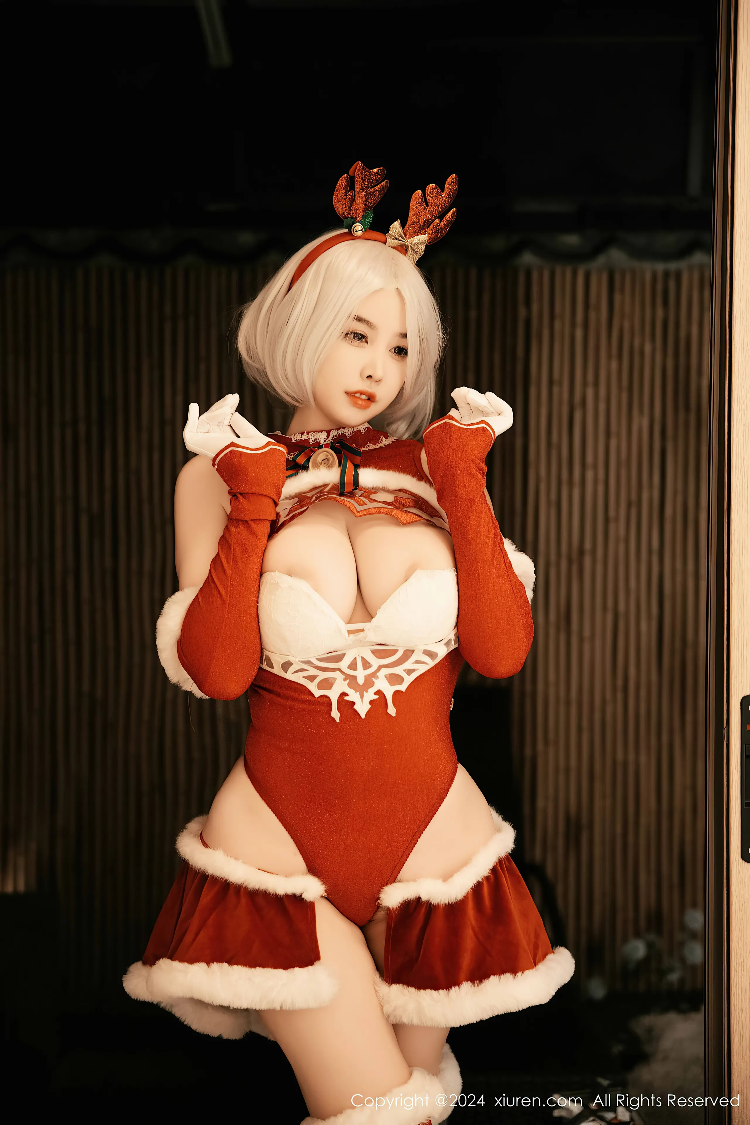 [Xiuren xiuren.com: Cherry Calf] Yorha 2B Chrismast