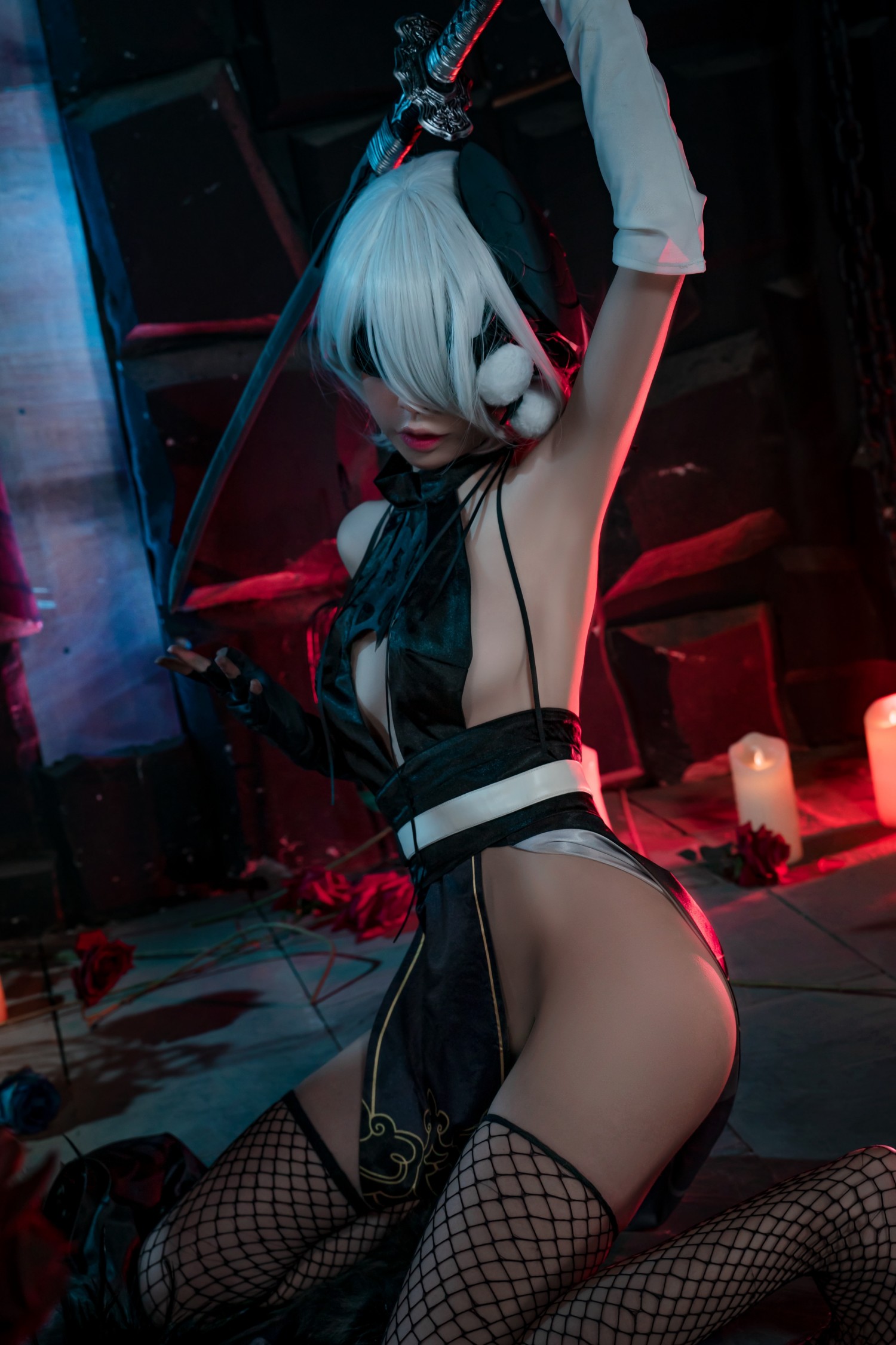 Hornycos - dễ thương 2B cho thấy cơ thể hoàn hảo của cô ấy (Patreon)