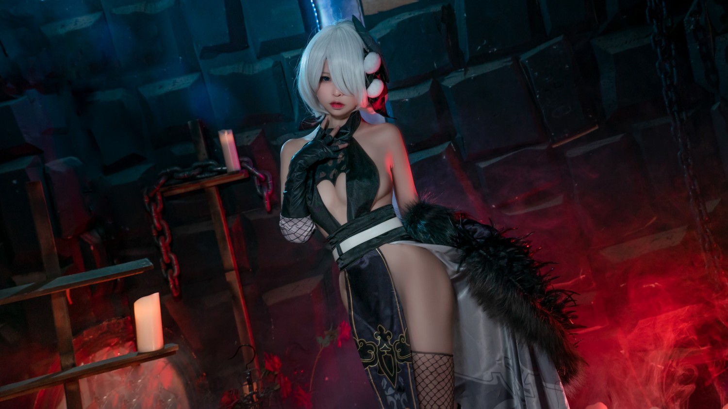 Hornycos - dễ thương 2B cho thấy cơ thể hoàn hảo của cô ấy (Patreon)