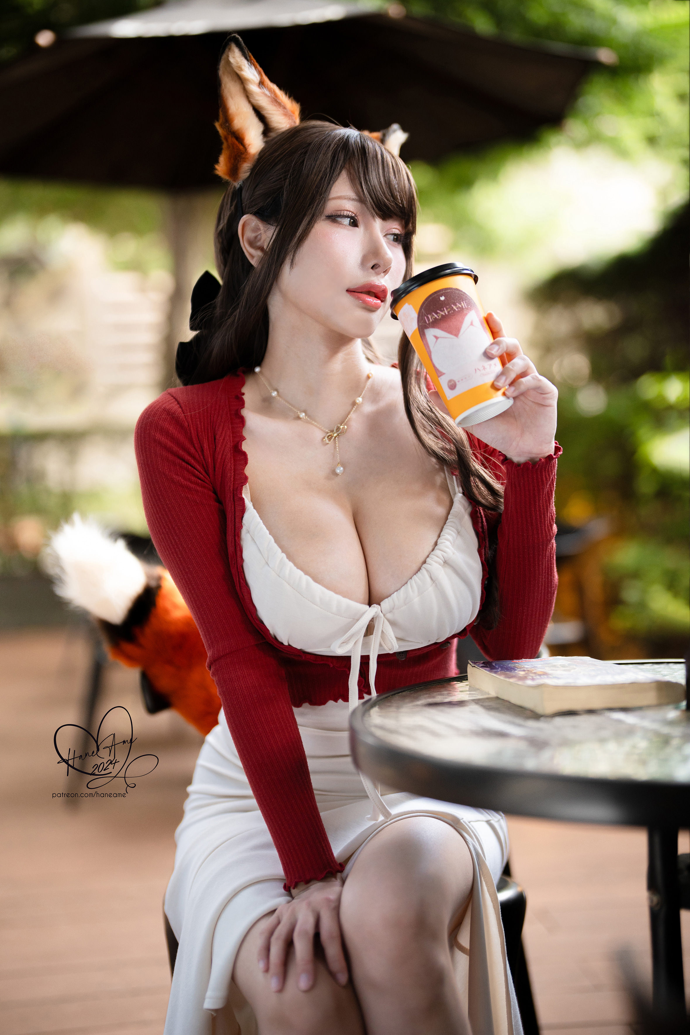 [HANEAME RAIN WAVE] Bản gốc thú cưng bạn gái Autumn Fox Bạn gái cà phê