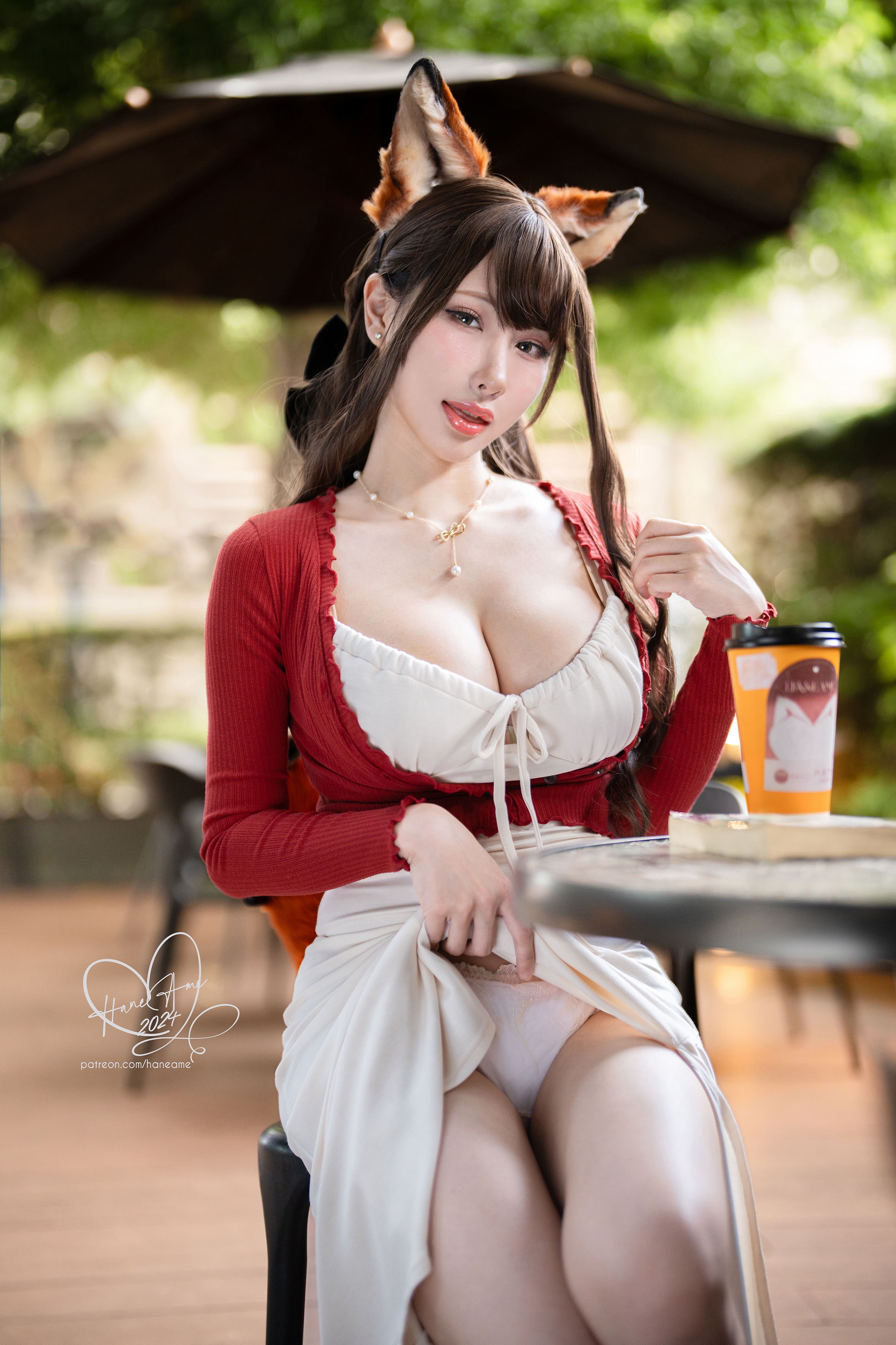 [HANEAME RAIN WAVE] Bản gốc thú cưng bạn gái Autumn Fox Bạn gái cà phê