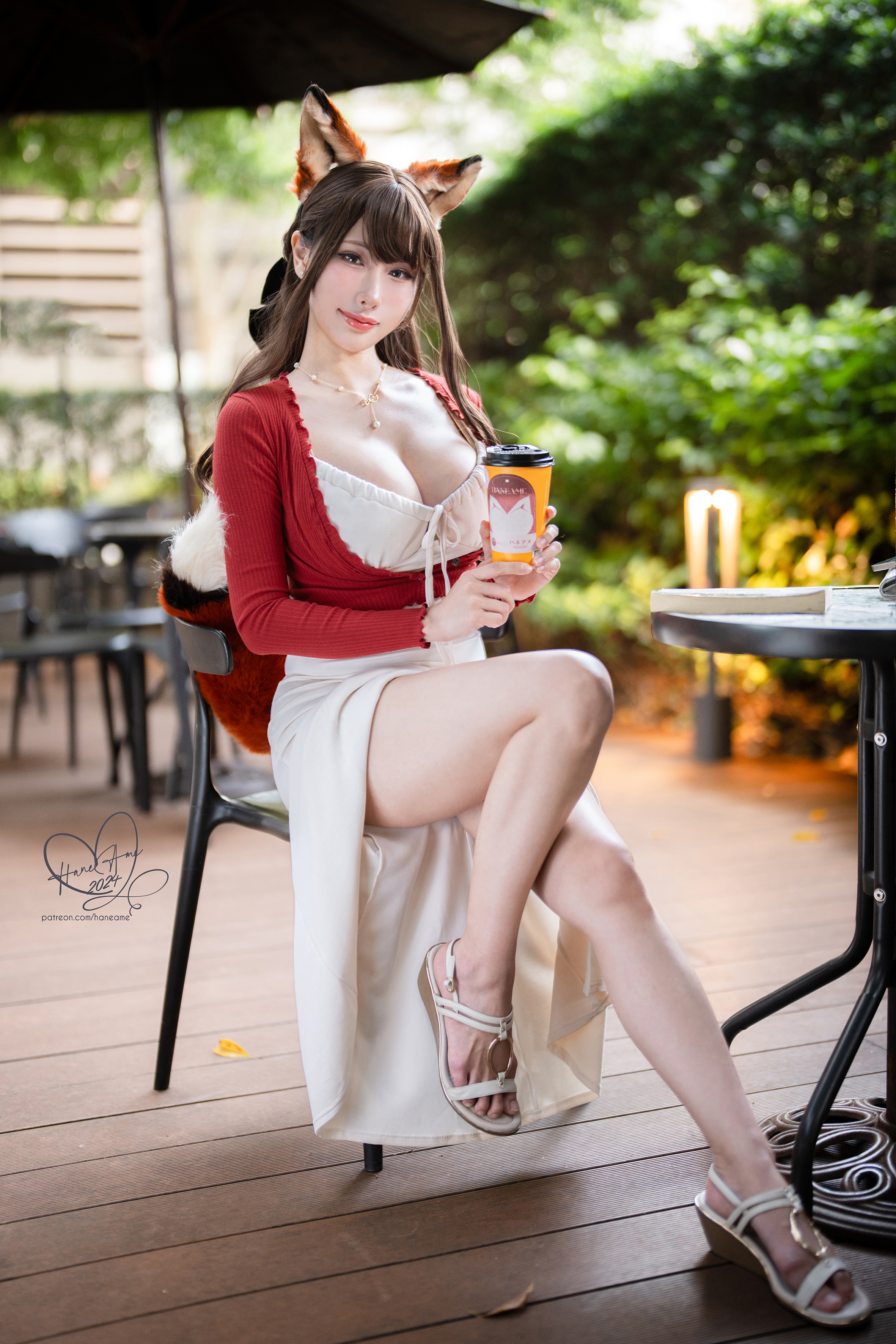 [HANEAME RAIN WAVE] Bản gốc thú cưng bạn gái Autumn Fox Bạn gái cà phê