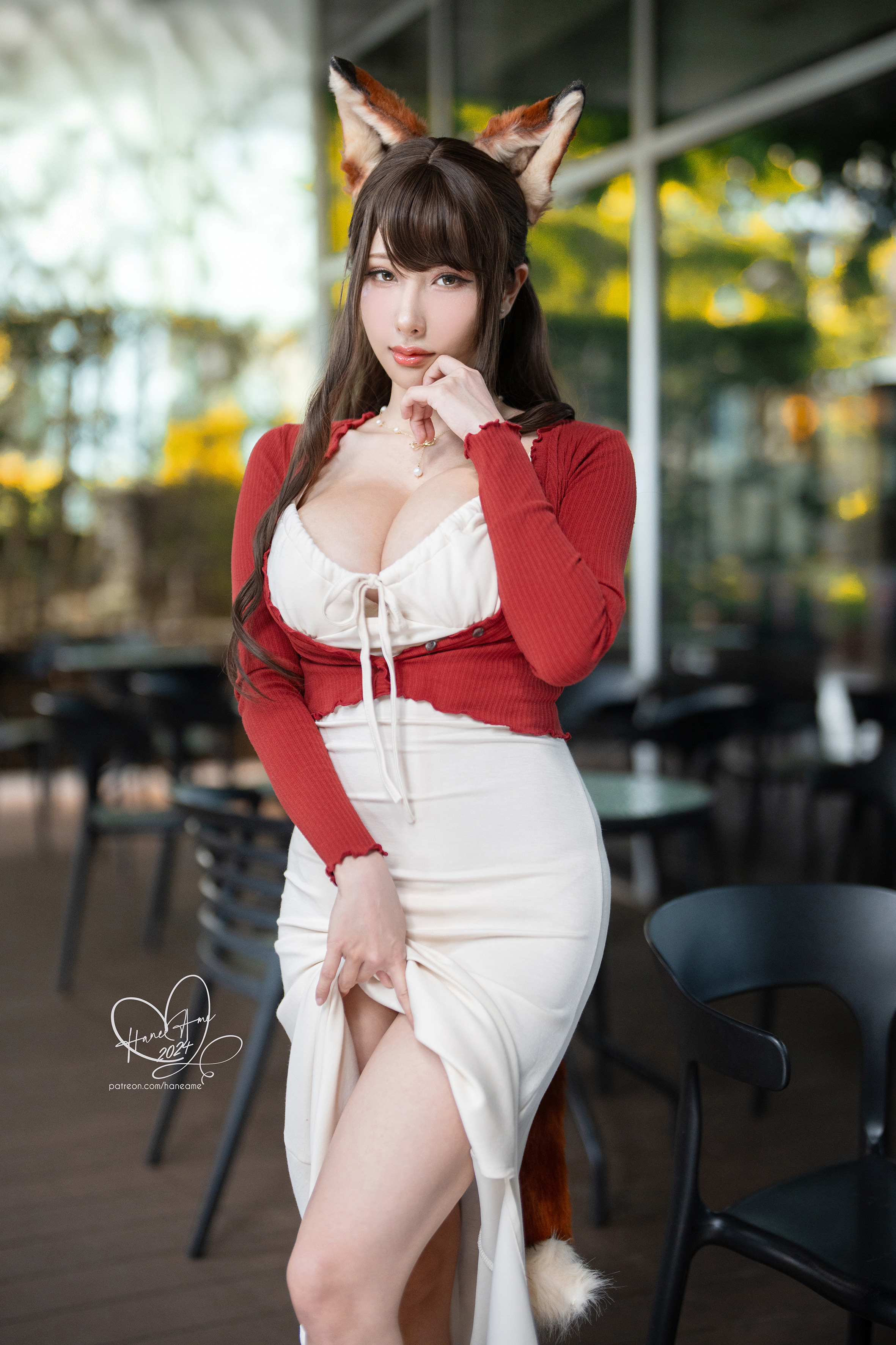 [HANEAME RAIN WAVE] Bản gốc thú cưng bạn gái Autumn Fox Bạn gái cà phê