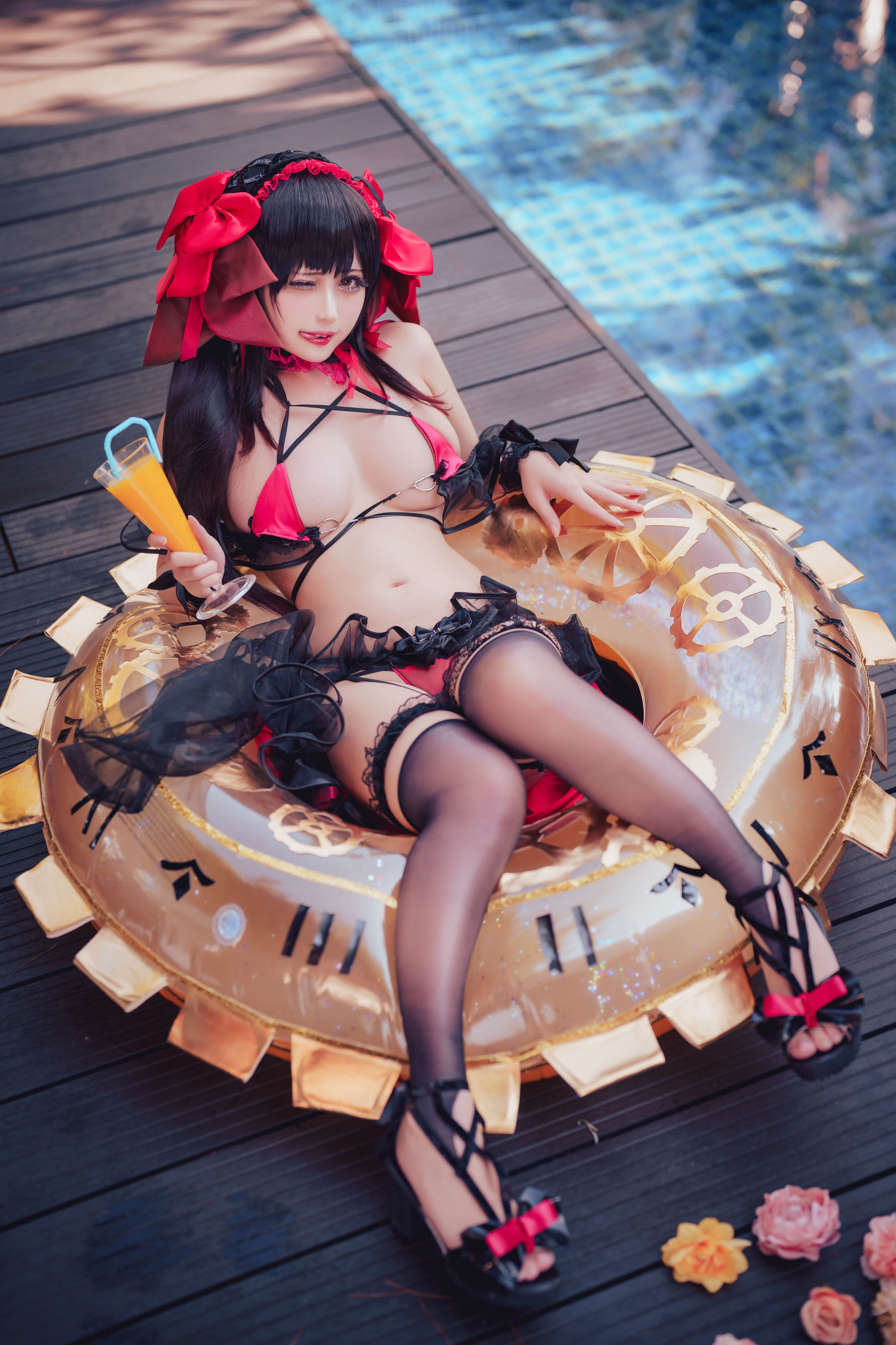 Okita Rinka - Bộ đồ bơi Kurumi Tokisaki