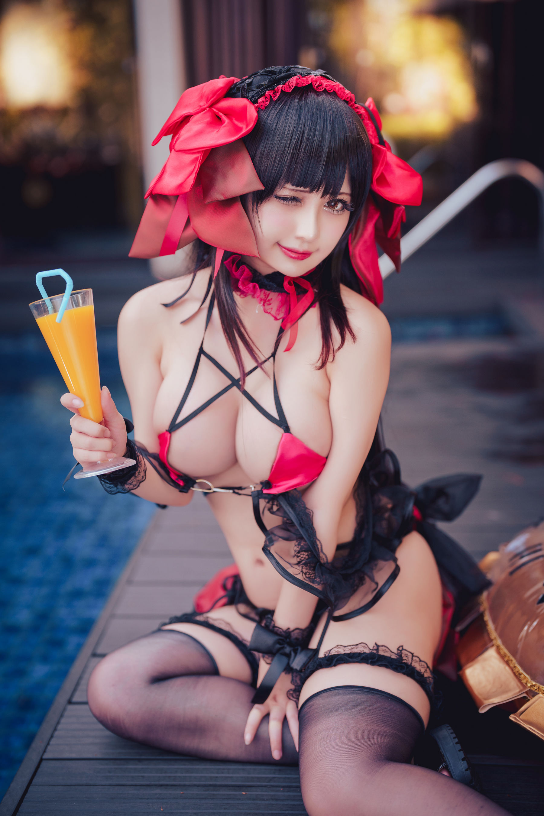 Okita Rinka - Bộ đồ bơi Kurumi Tokisaki