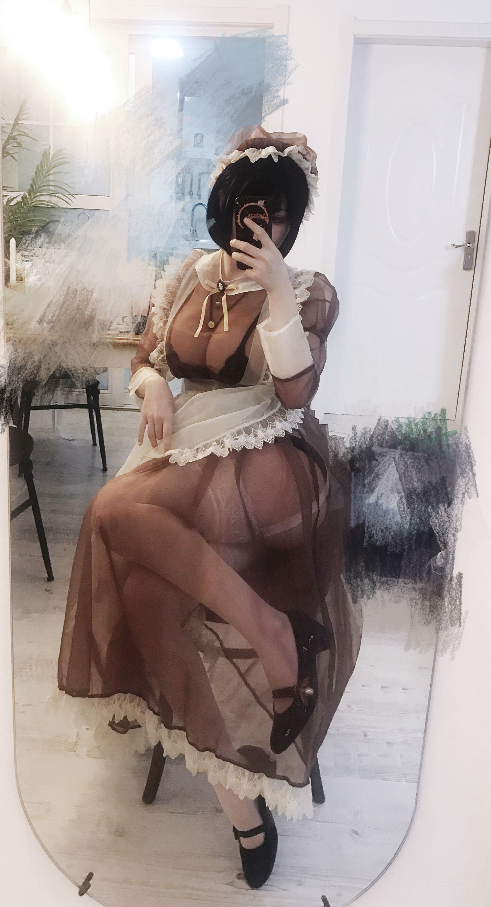 Cheese Block Wii - Màu nâu Clear Dress Maid