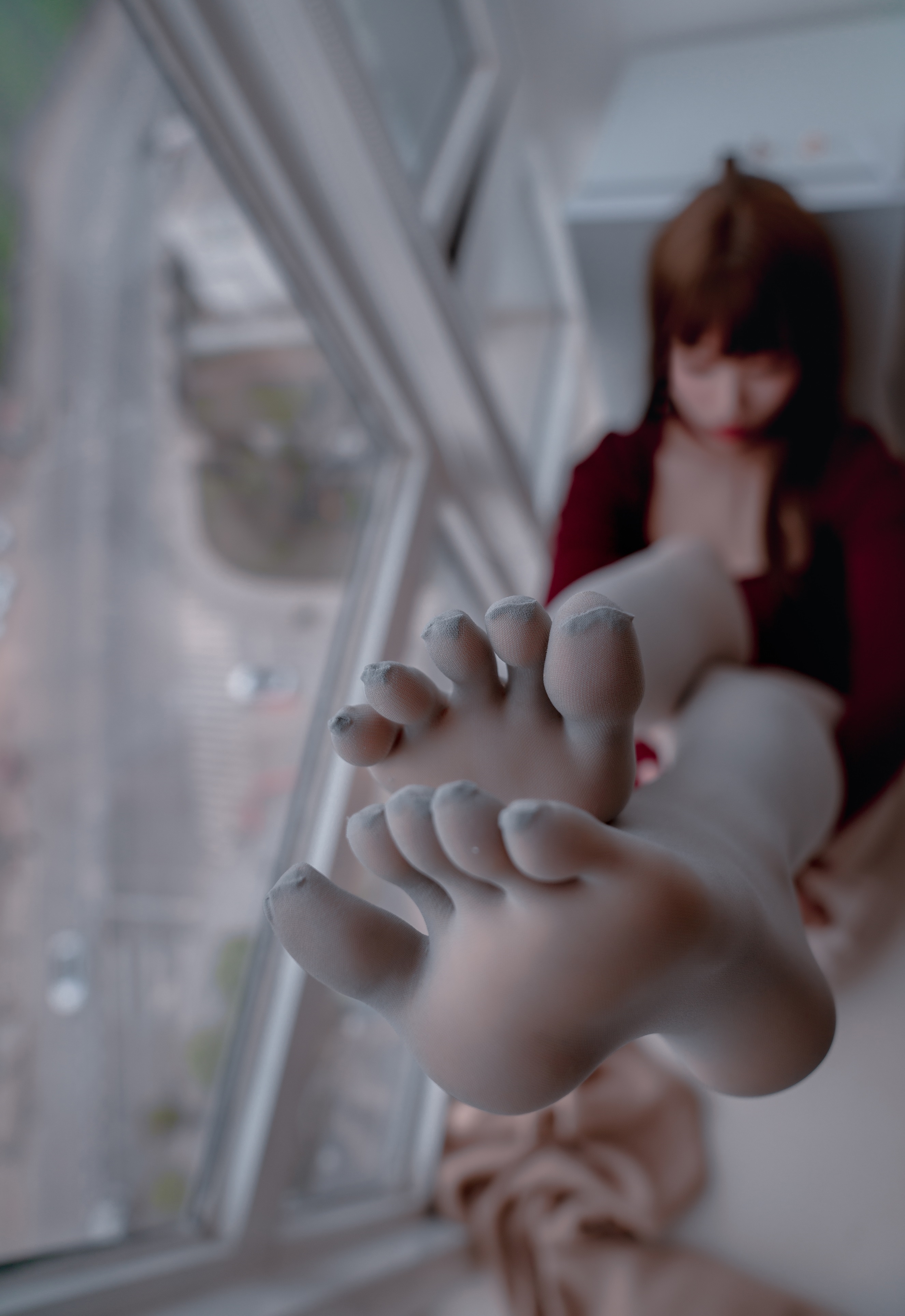 Chị gái Xuân Xiao - Vớ Five Finger màu xám