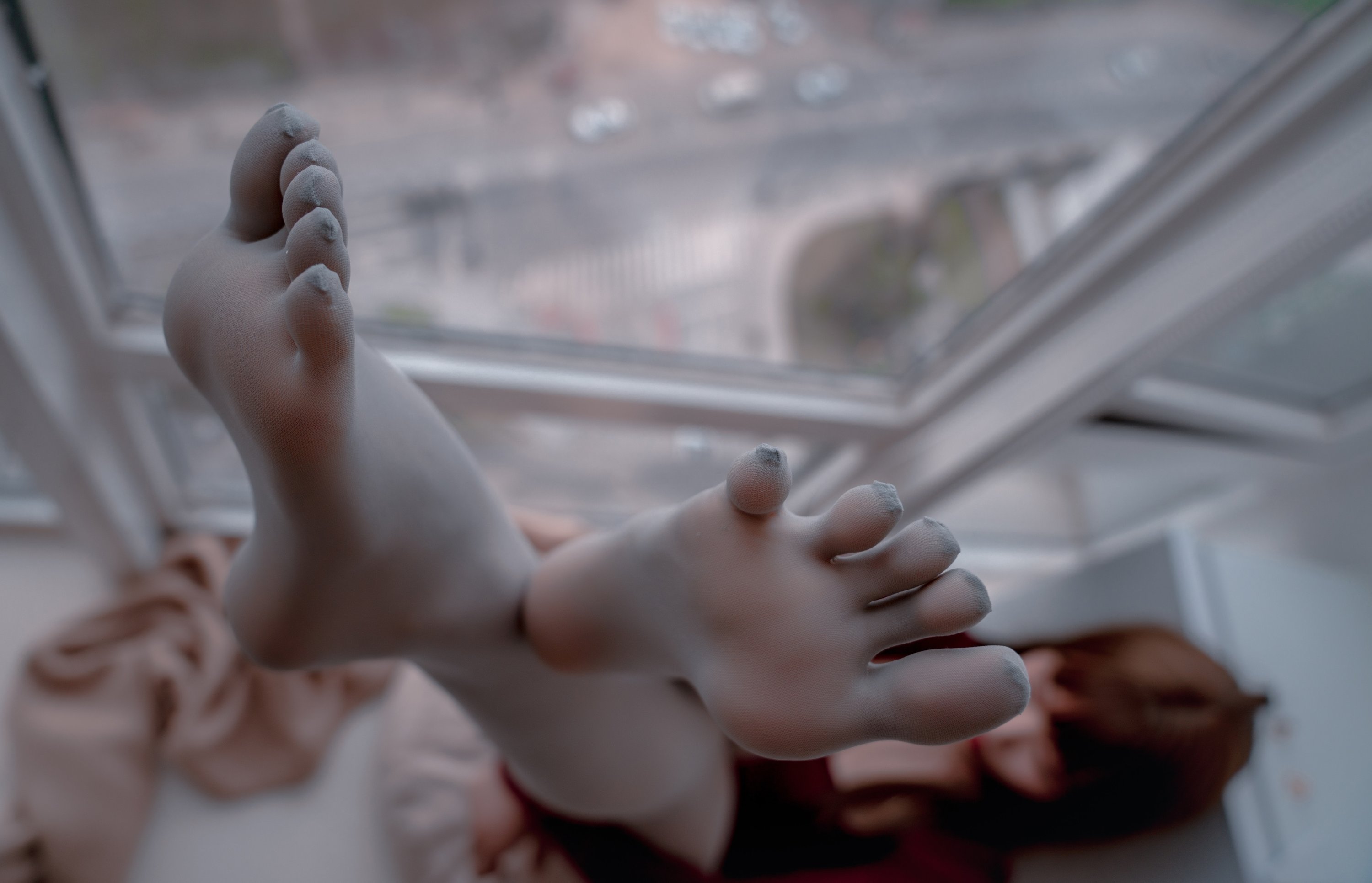 Chị gái Xuân Xiao - Vớ Five Finger màu xám