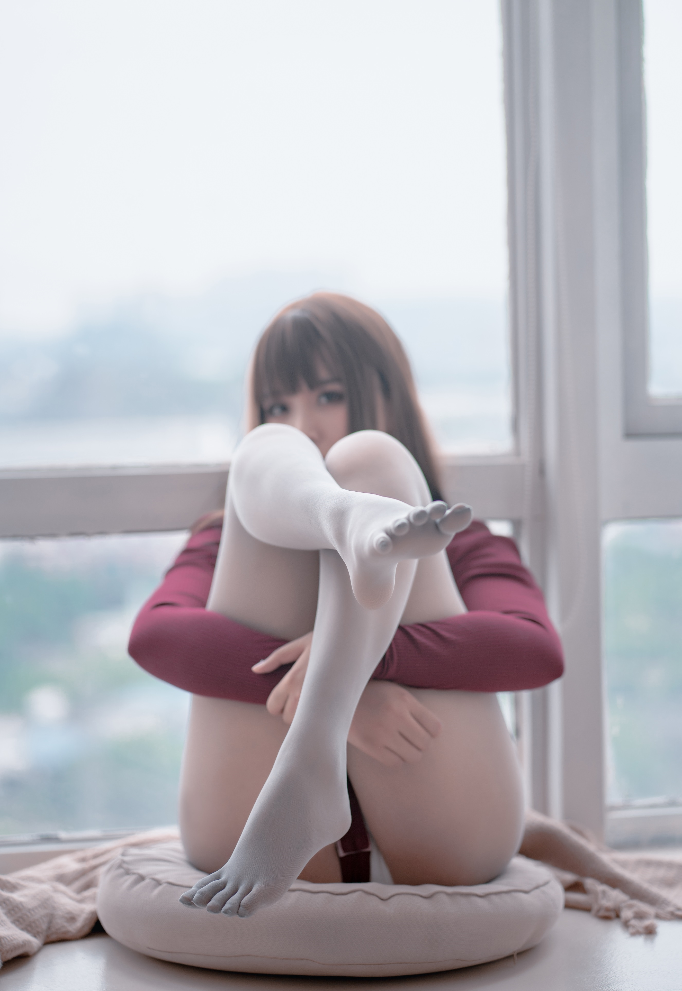 Chị gái Xuân Xiao - Vớ Five Finger màu xám