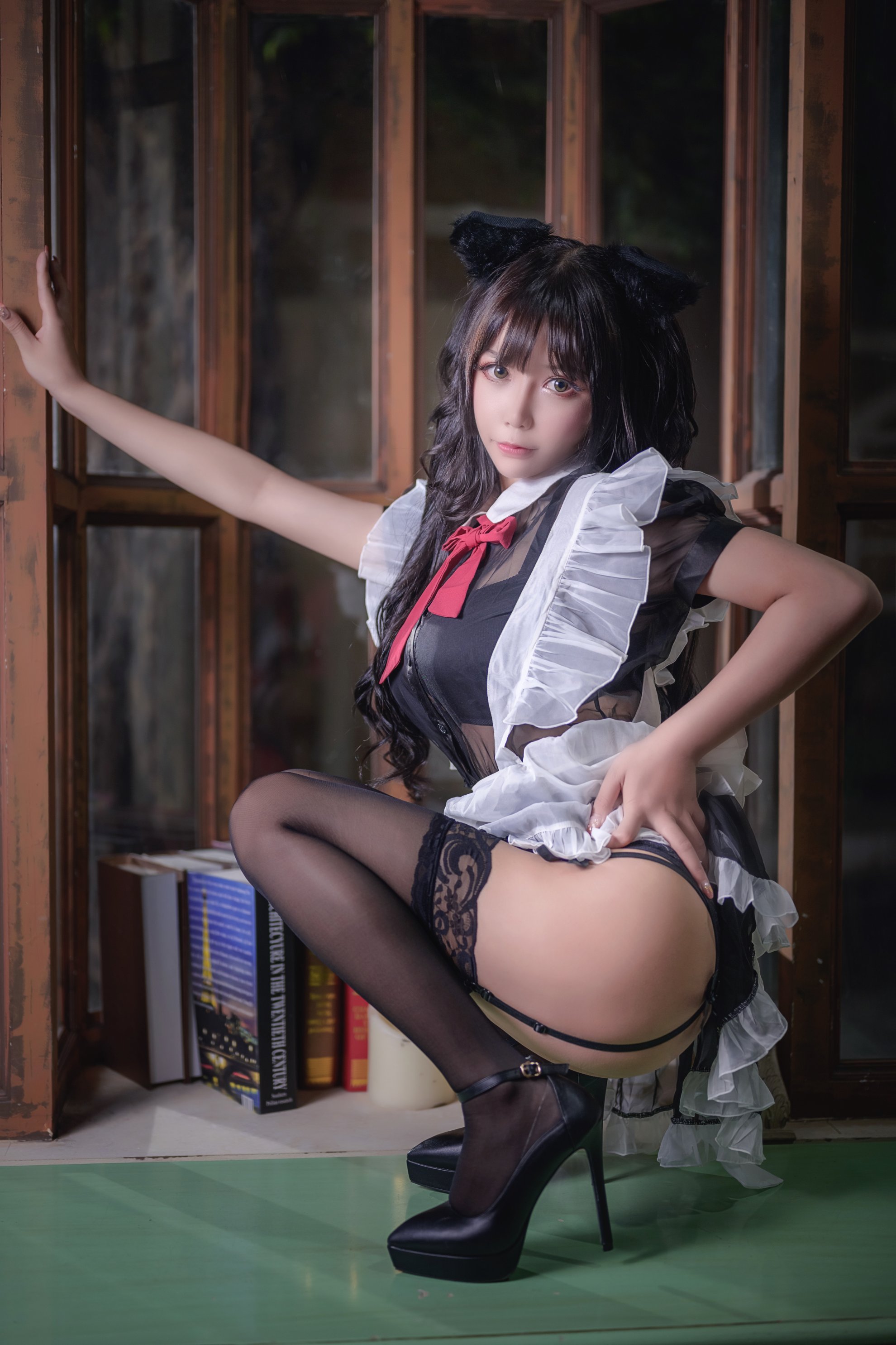 [Take Mo Ziaa] Mũ lụa Black Silk Maid