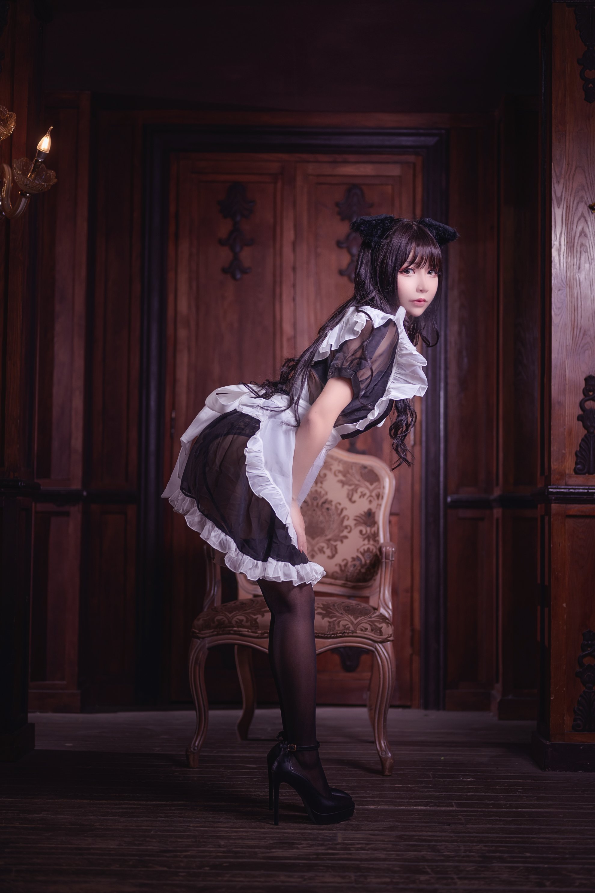 [Take Mo Ziaa] Mũ lụa Black Silk Maid