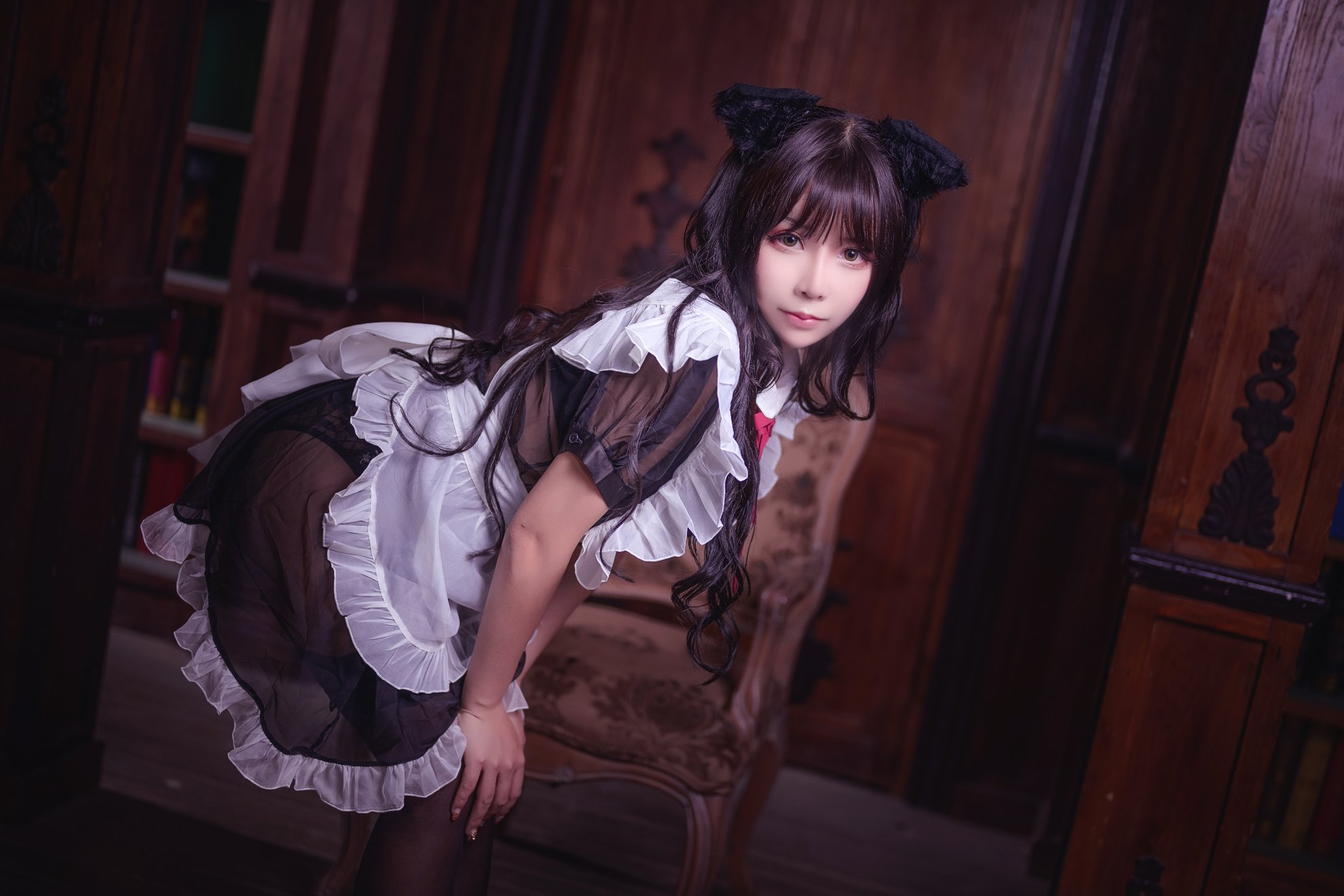 [Take Mo Ziaa] Mũ lụa Black Silk Maid