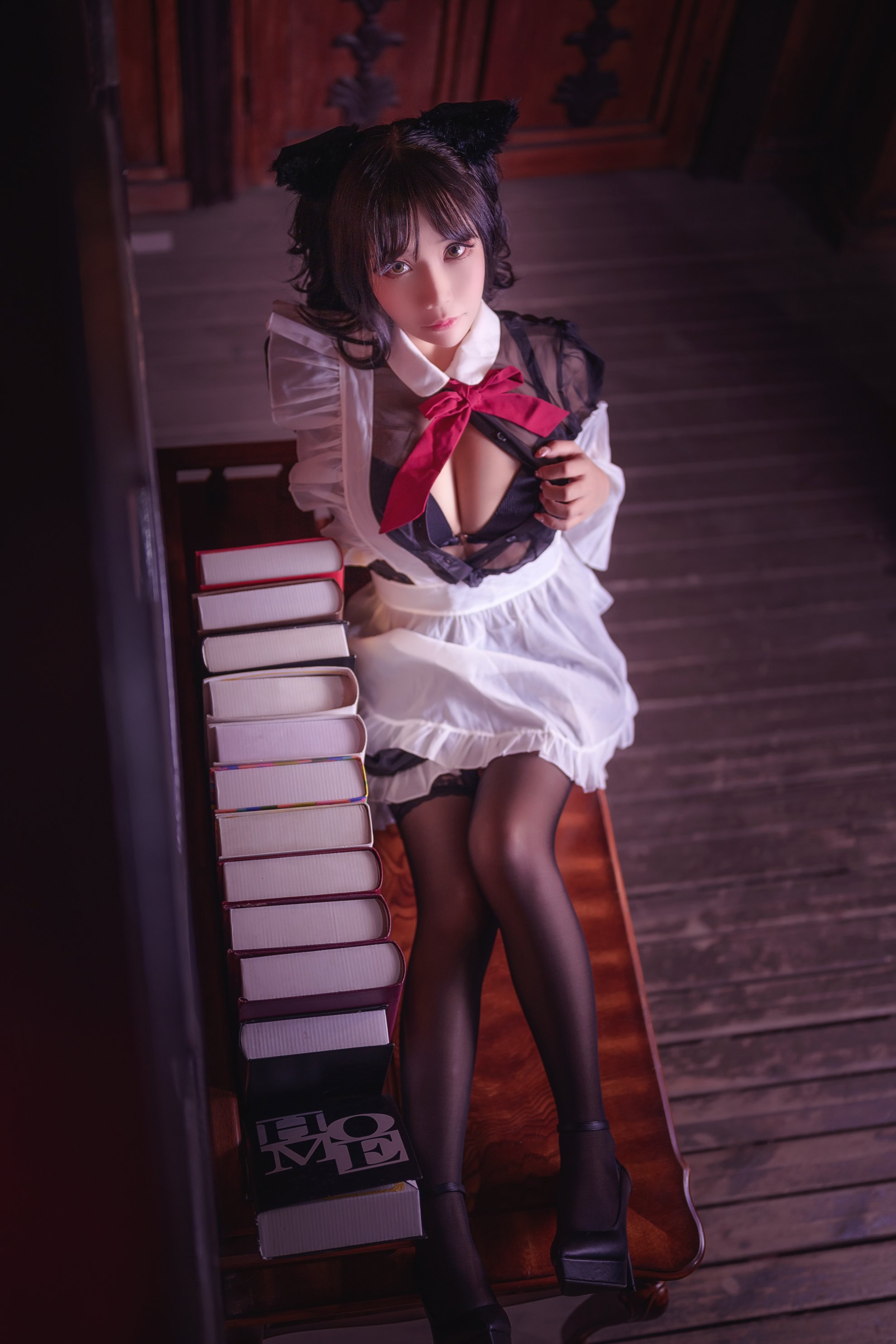 [Take Mo Ziaa] Mũ lụa Black Silk Maid