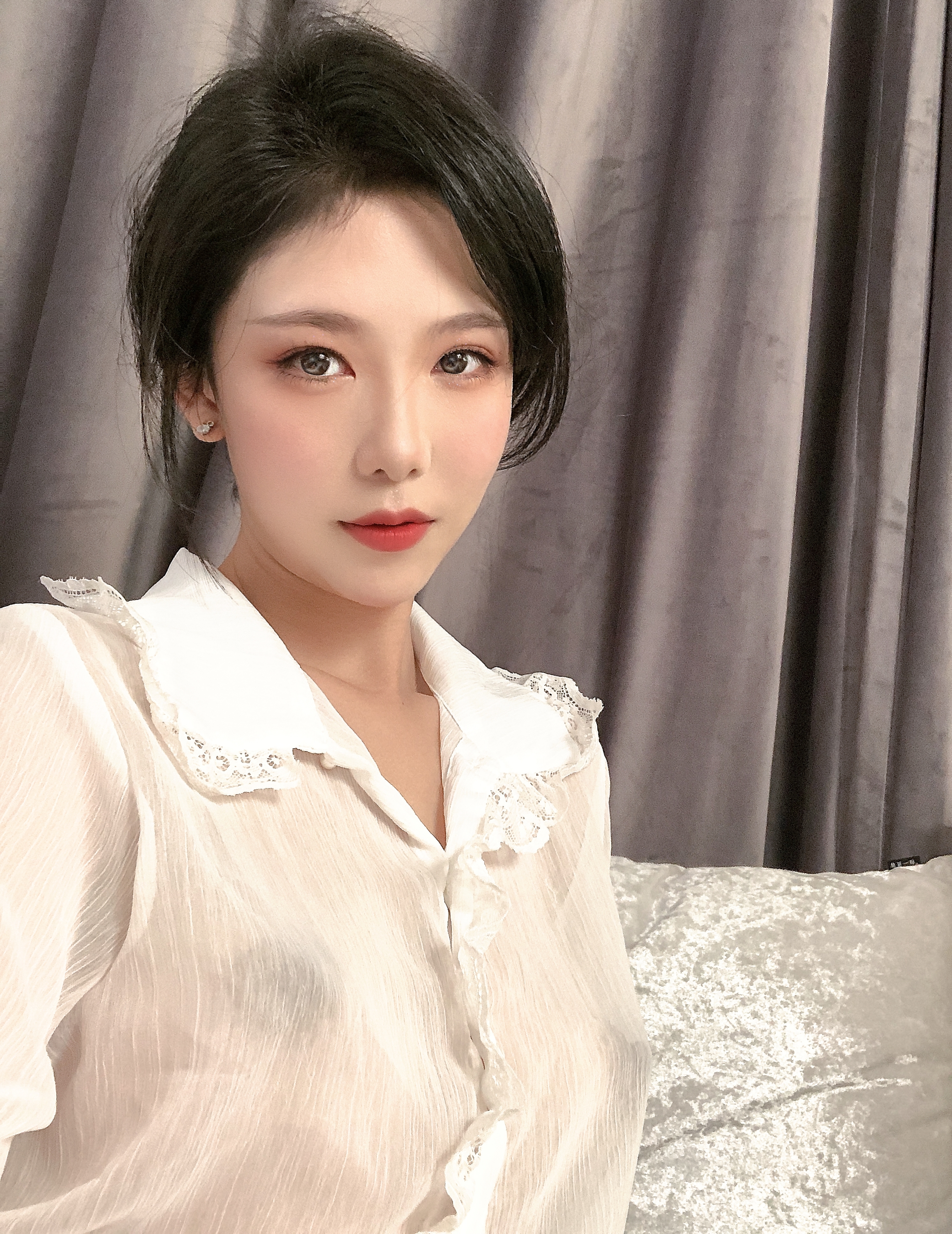 Dou Niang Lishi - Viêm chiffon + đồ lót hoa + ba mảnh tùy chỉnh