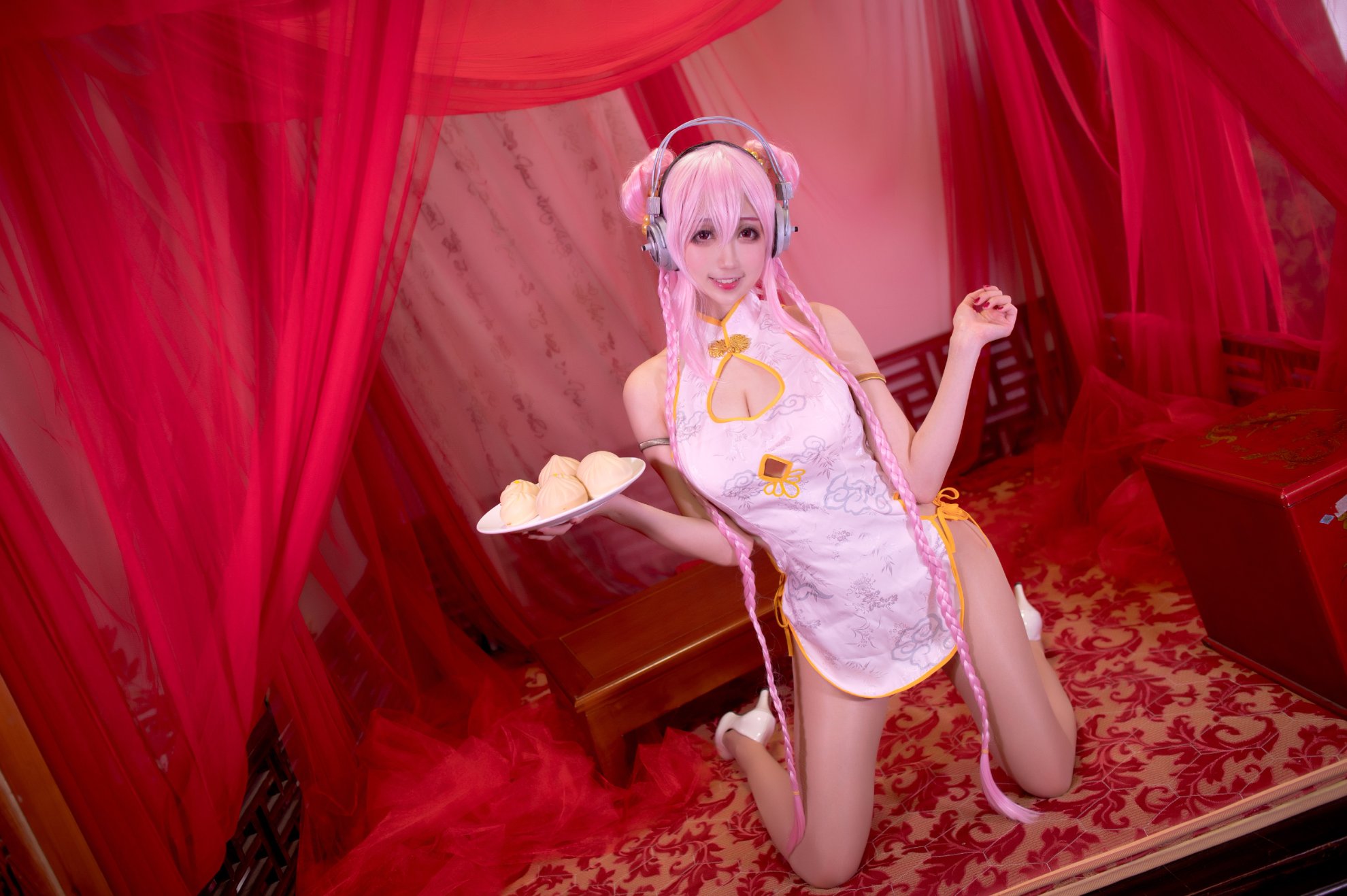 Zhou Ji là một con thỏ dễ thương số 030 Cheongsam Sony
