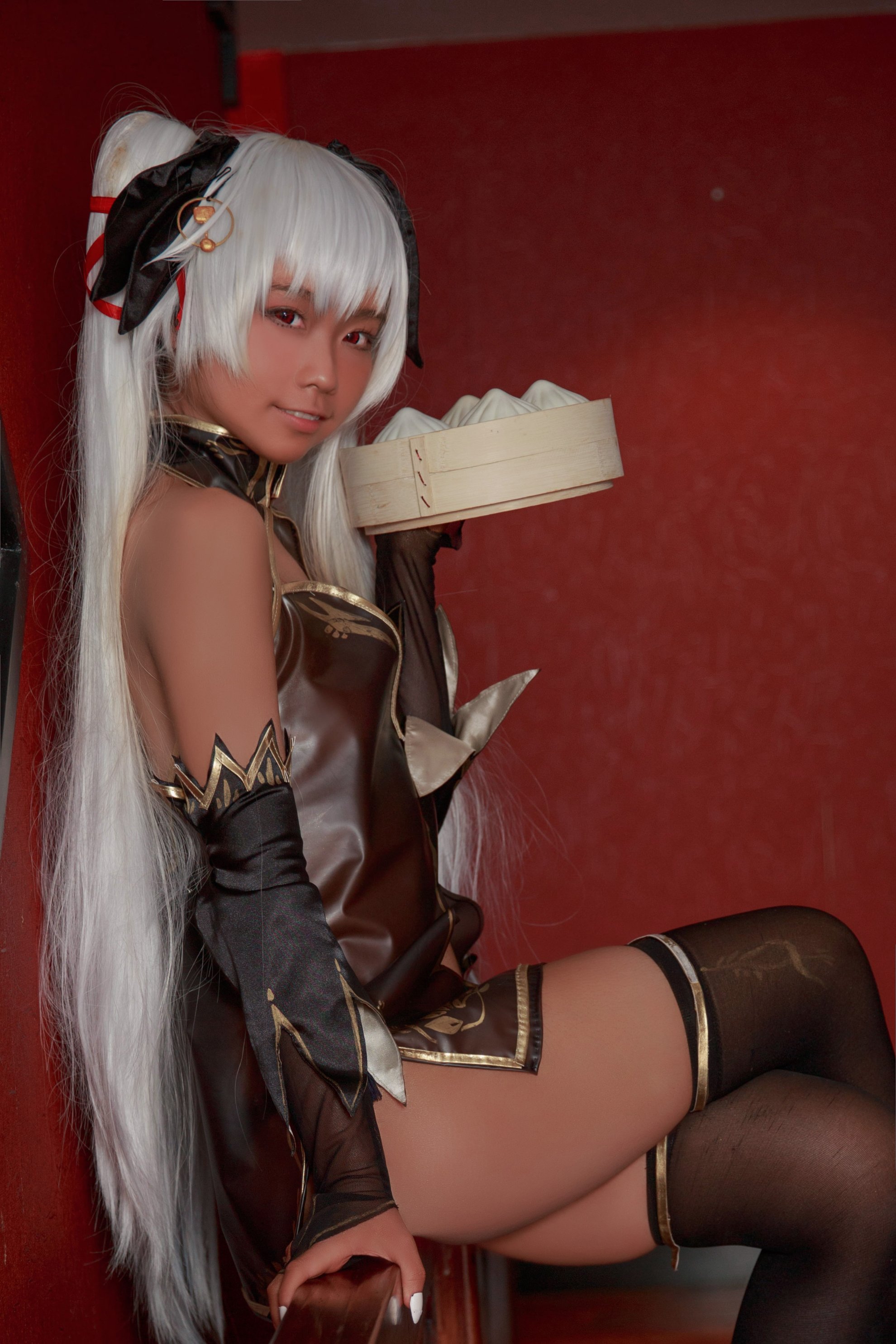 [G44 sẽ không bị thương] Brown Cheongsam