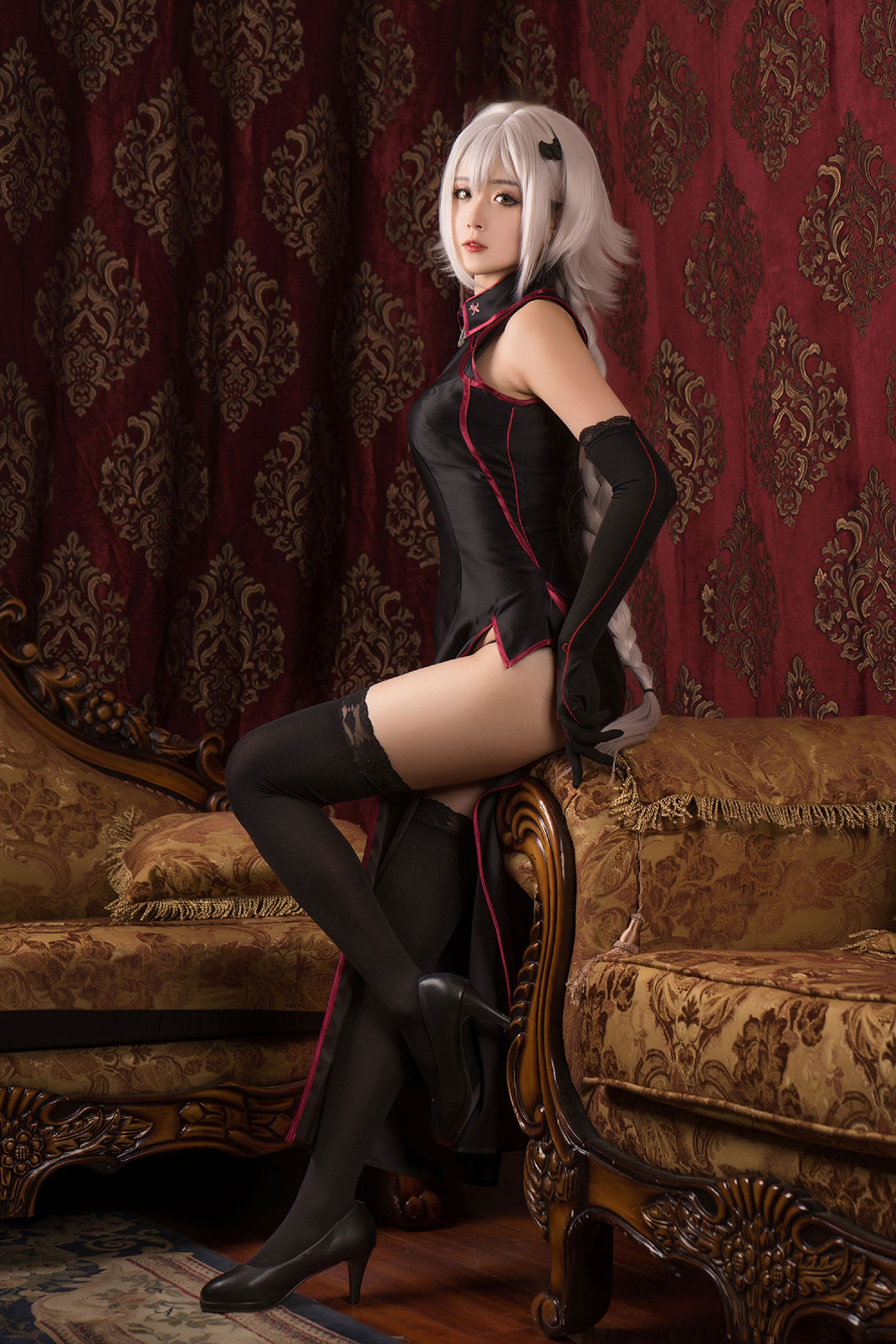 [Akisoso Qiu Chuchu] Thỏ tai Cheongsam Jeon de