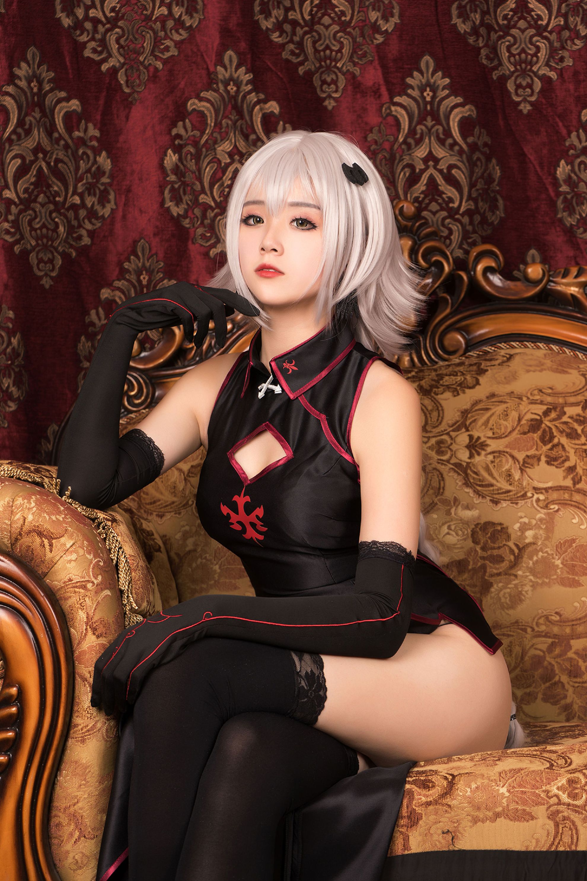 [Akisoso Qiu Chuchu] Thỏ tai Cheongsam Jeon de