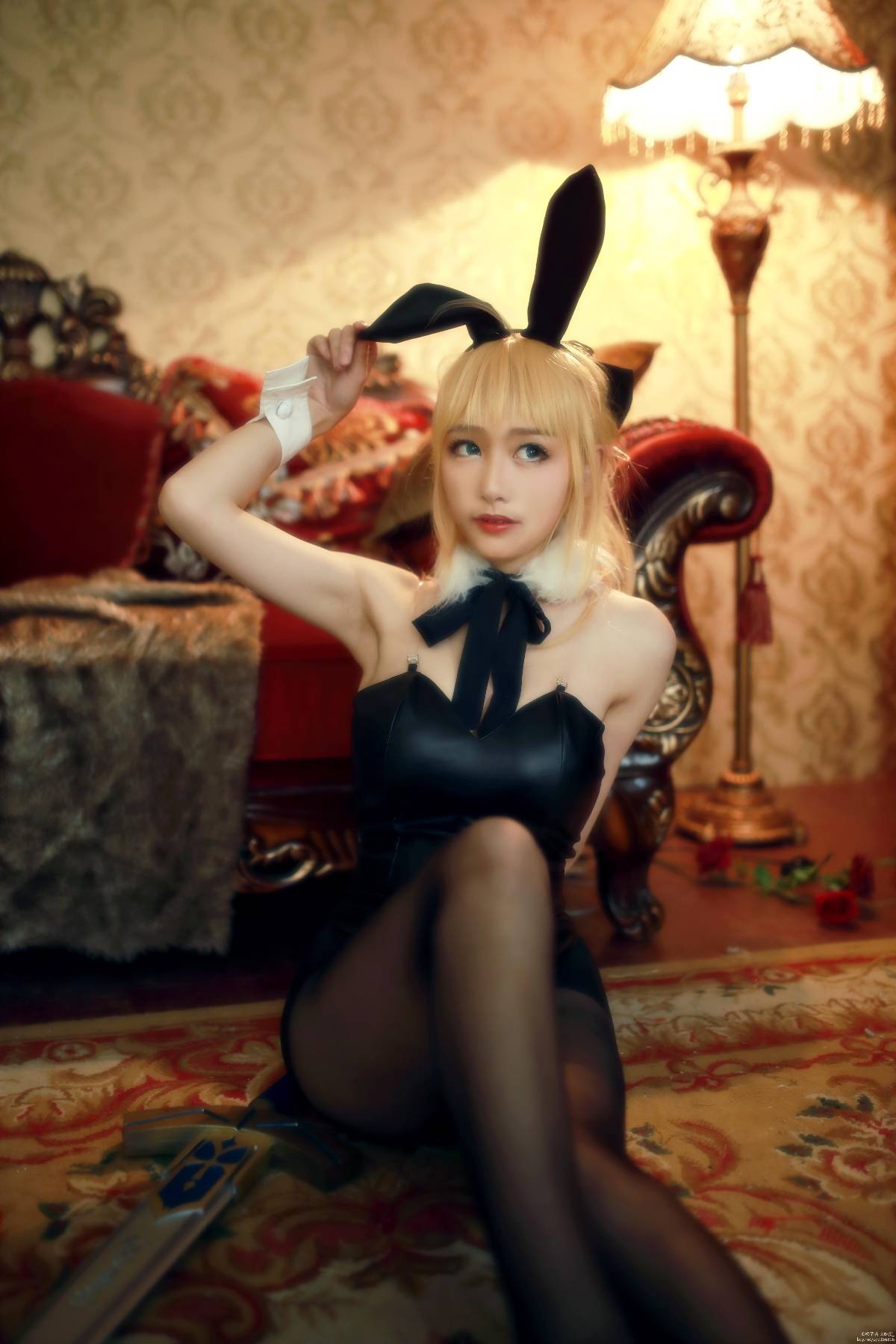 "Order Fategrand Order" Saber Fan Bunny Girl C O S P L A Y