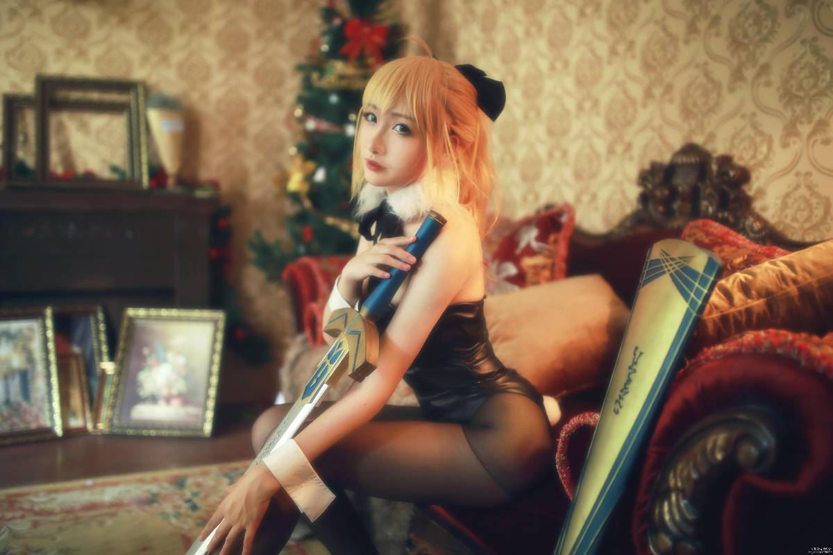 "Order Fategrand Order" Saber Fan Bunny Girl C O S P L A Y