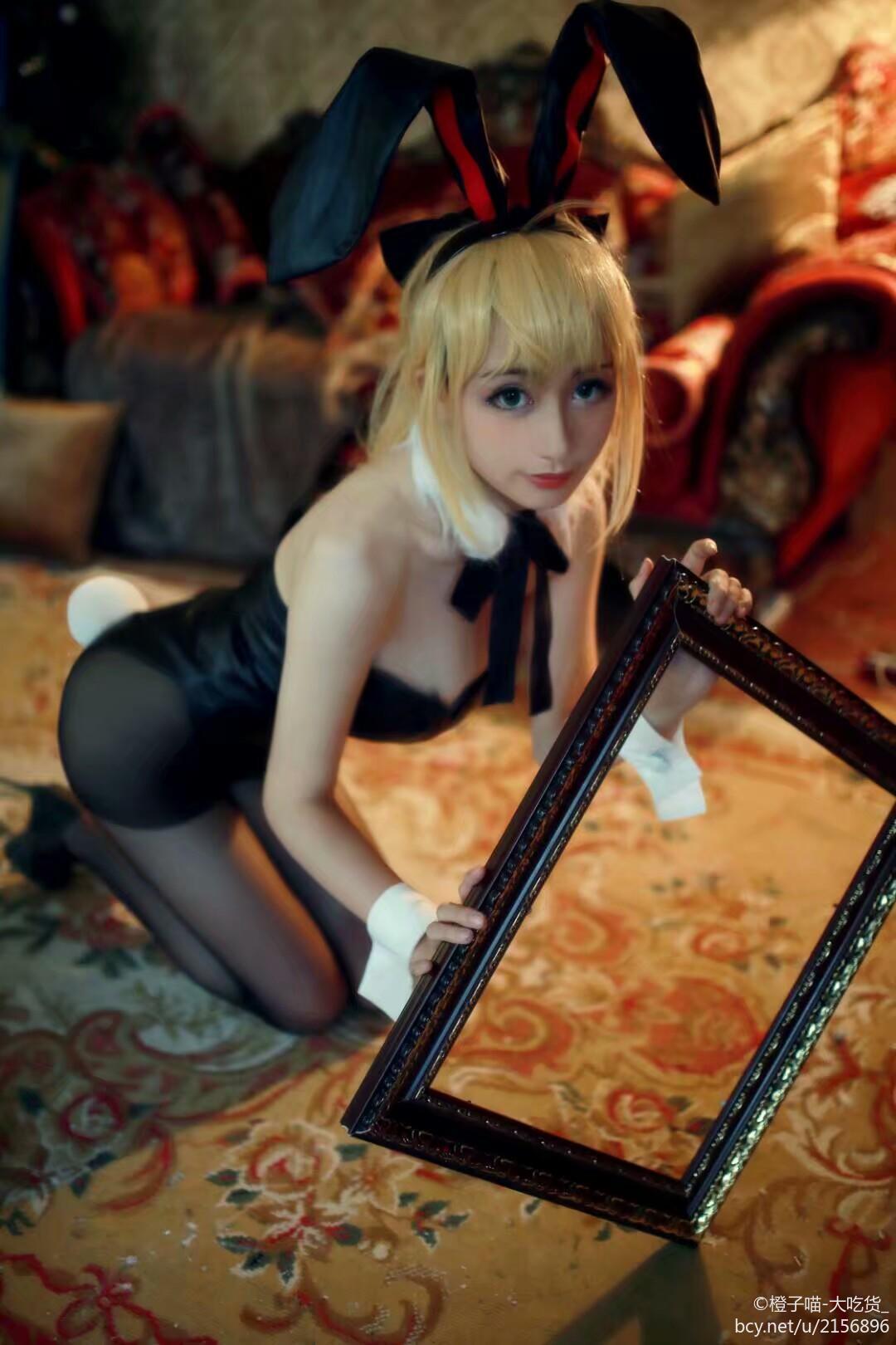 "Order Fategrand Order" Saber Fan Bunny Girl C O S P L A Y