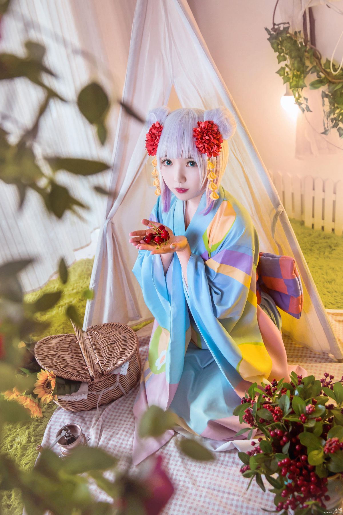 "Người giúp việc rồng của gia đình Kobayashi" Kangna Yukata c o s p l a y
