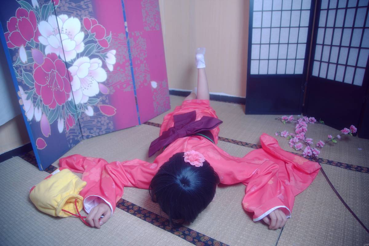 "Yinxian" Shimatsu Xiaohikki năm mới Kimono c o s p l a y