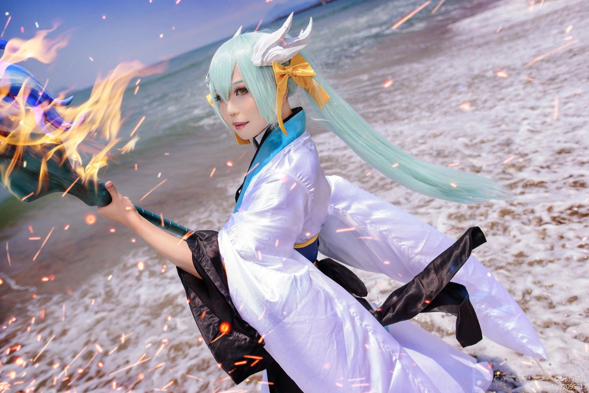 "Fate Grand Order" Xia Huo Qingji áo tắm c o s p l a y