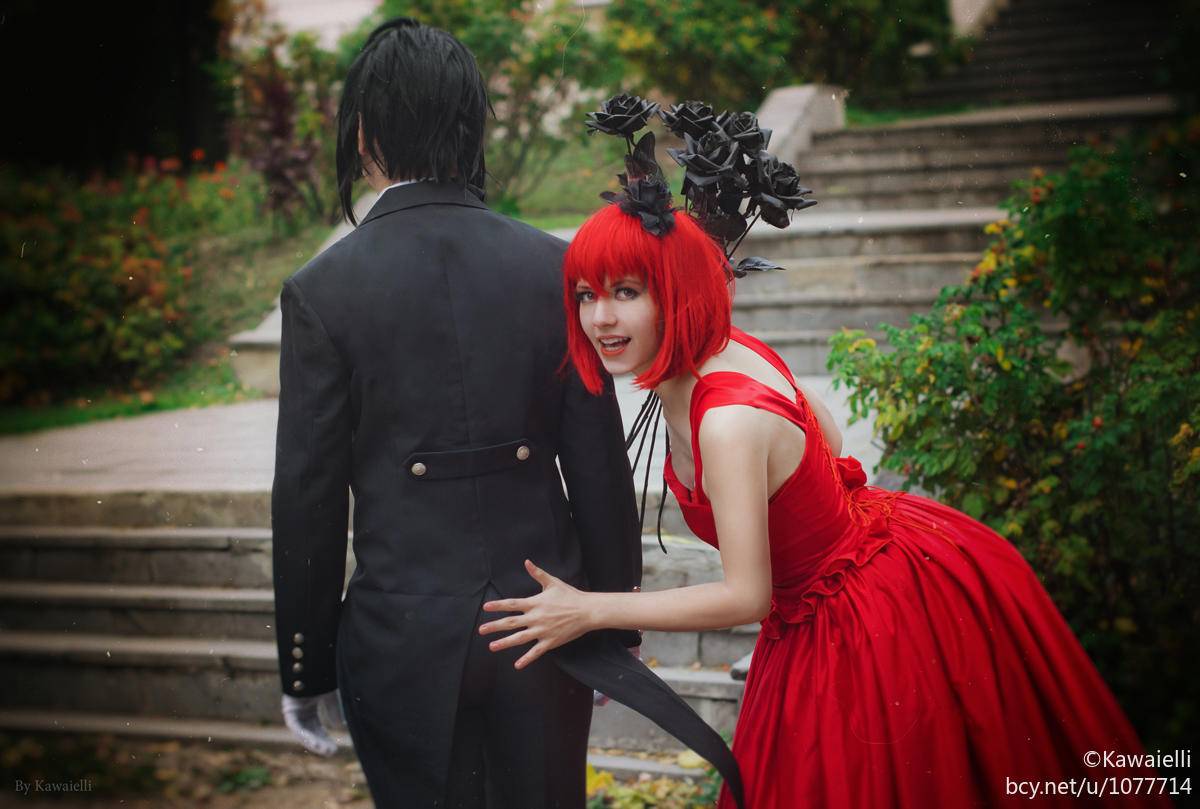 "Đen Deacon" Madam Red Buổi tối Váy C O S P L A Y