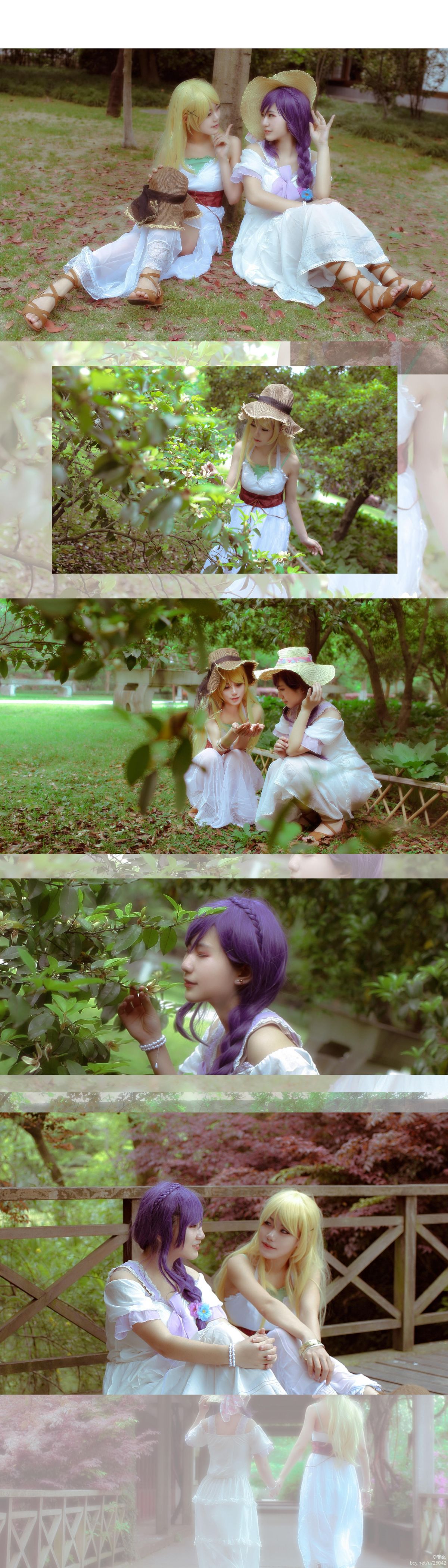 "Tình yêu sống" đi chơi trong một chiếc váy trắng ~ eri & hi c o s p l a y
