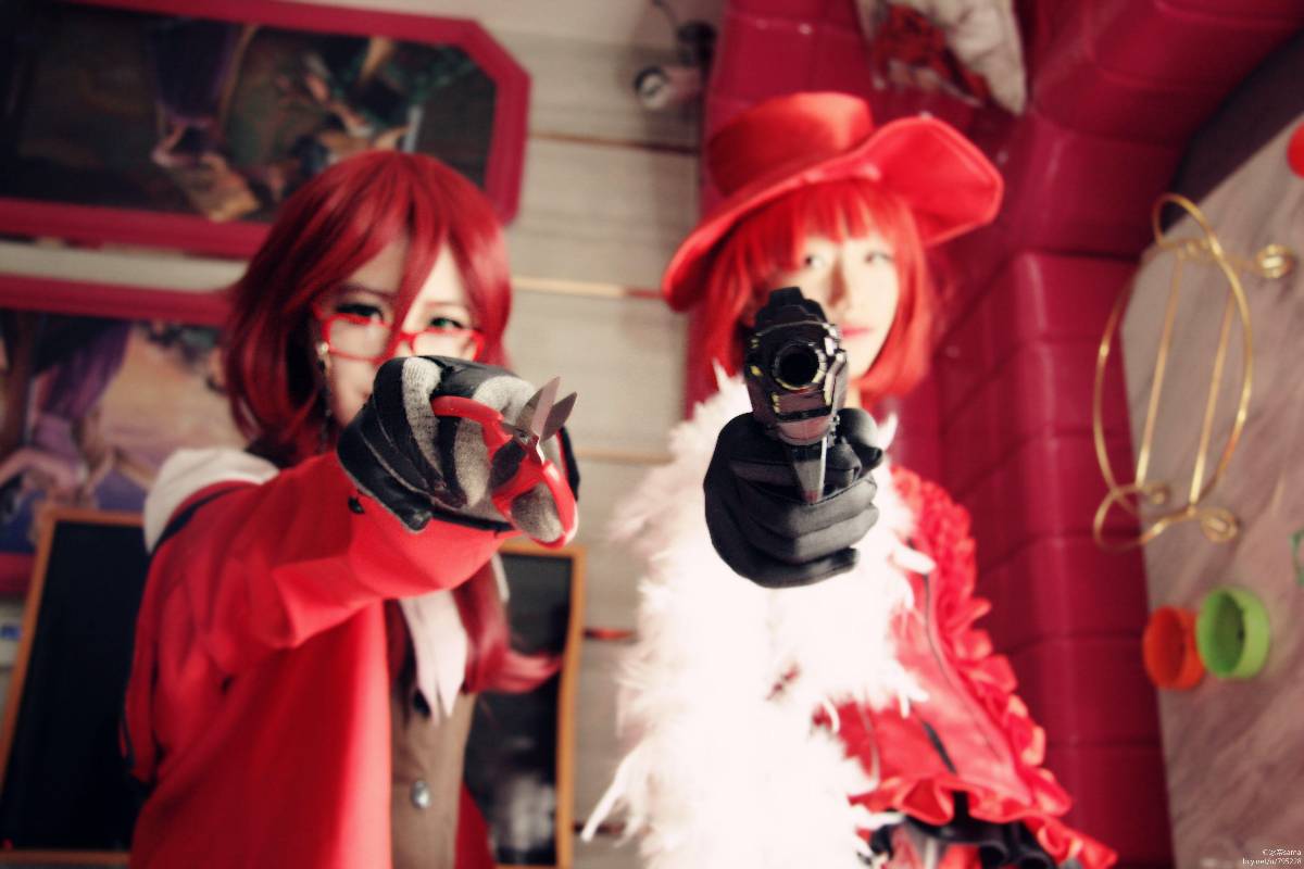 "Đen Deacon" Lady Red Angelina dám c o s p l a y