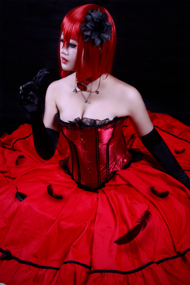 "Đen Deacon" Lady Red Angelina dám c o s p l a y