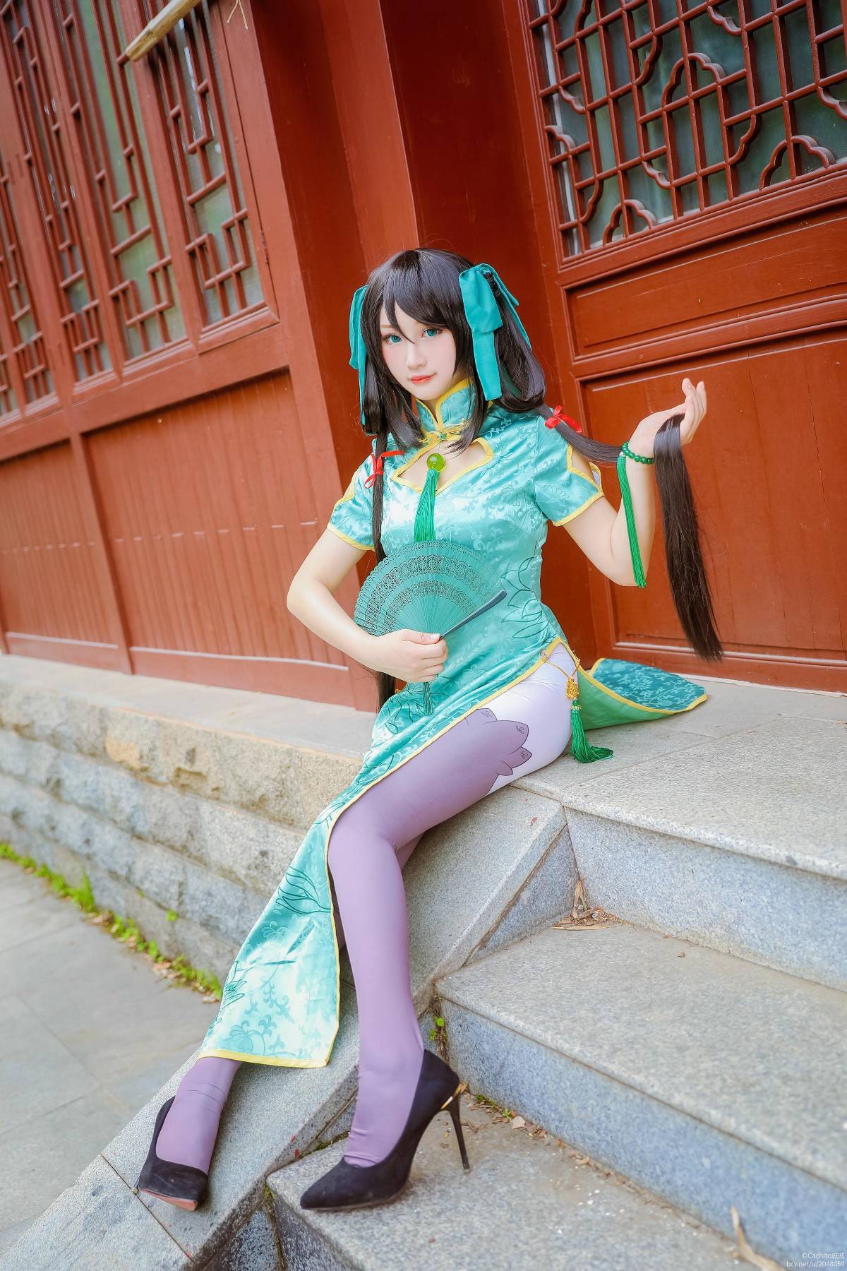 "Honor of Kings" Sun Shangxiang's Fan Cheongsam C O S P L A Y