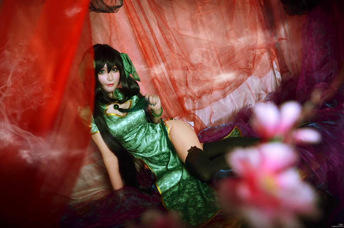 "Honor of Kings" Sun Shangxiang's Fan Cheongsam C O S P L A Y