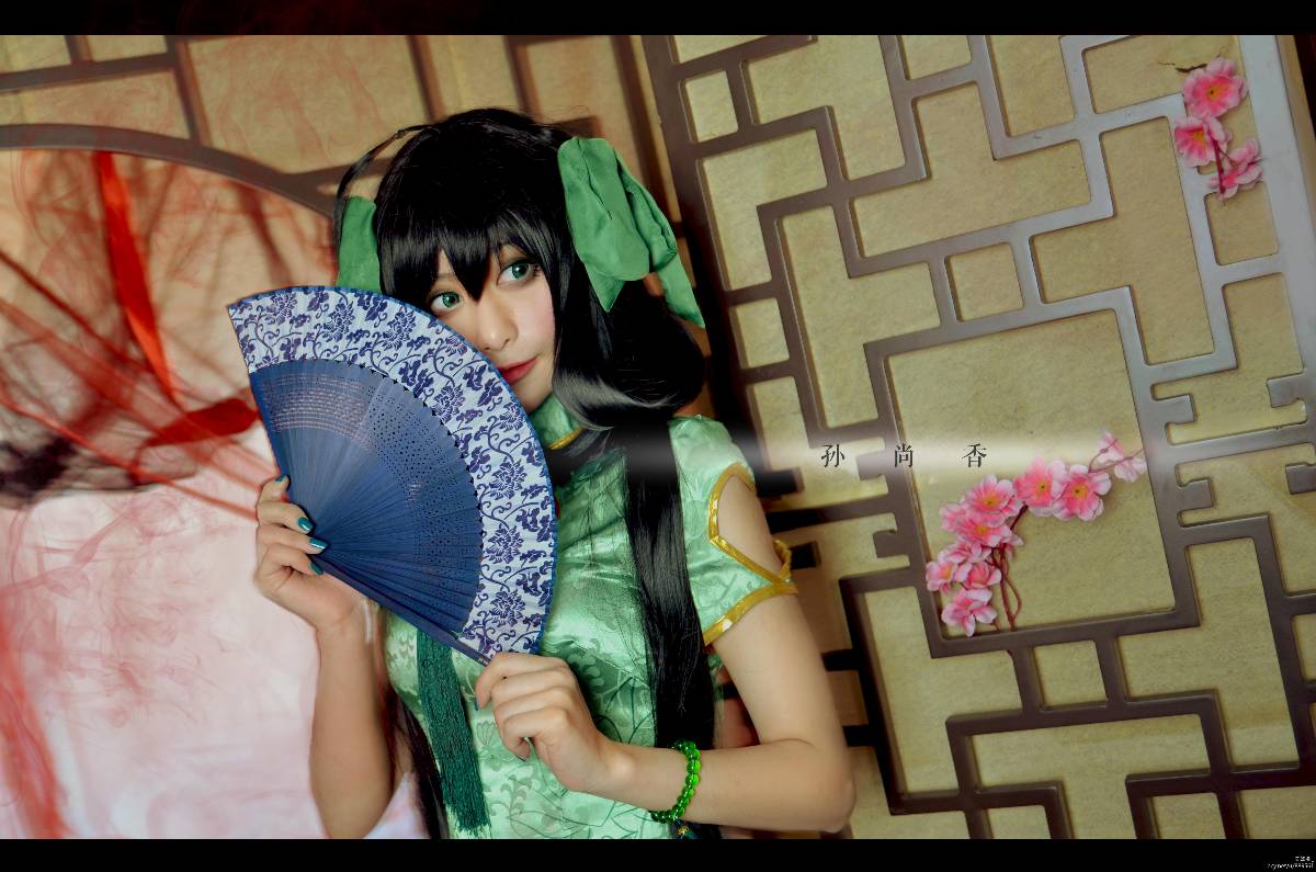 "Honor of Kings" Sun Shangxiang's Fan Cheongsam C O S P L A Y