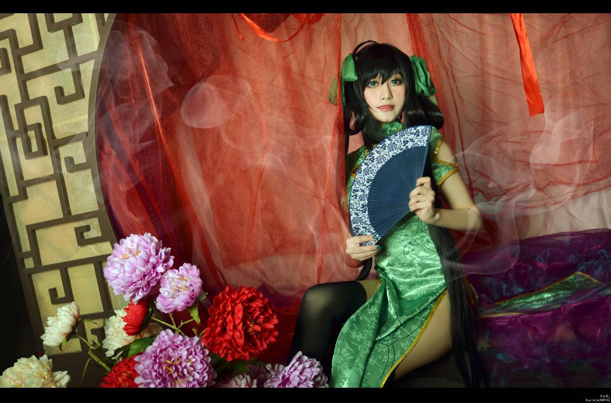 "Honor of Kings" Sun Shangxiang's Fan Cheongsam C O S P L A Y