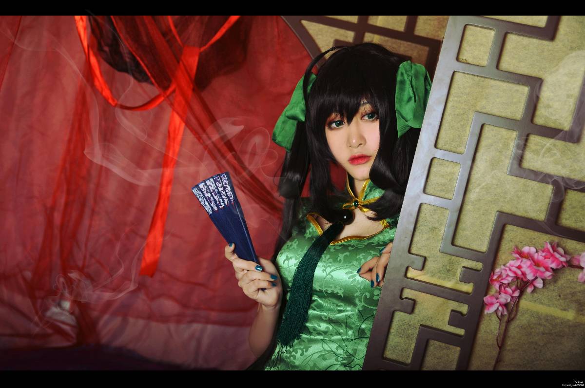 "Honor of Kings" Sun Shangxiang's Fan Cheongsam C O S P L A Y