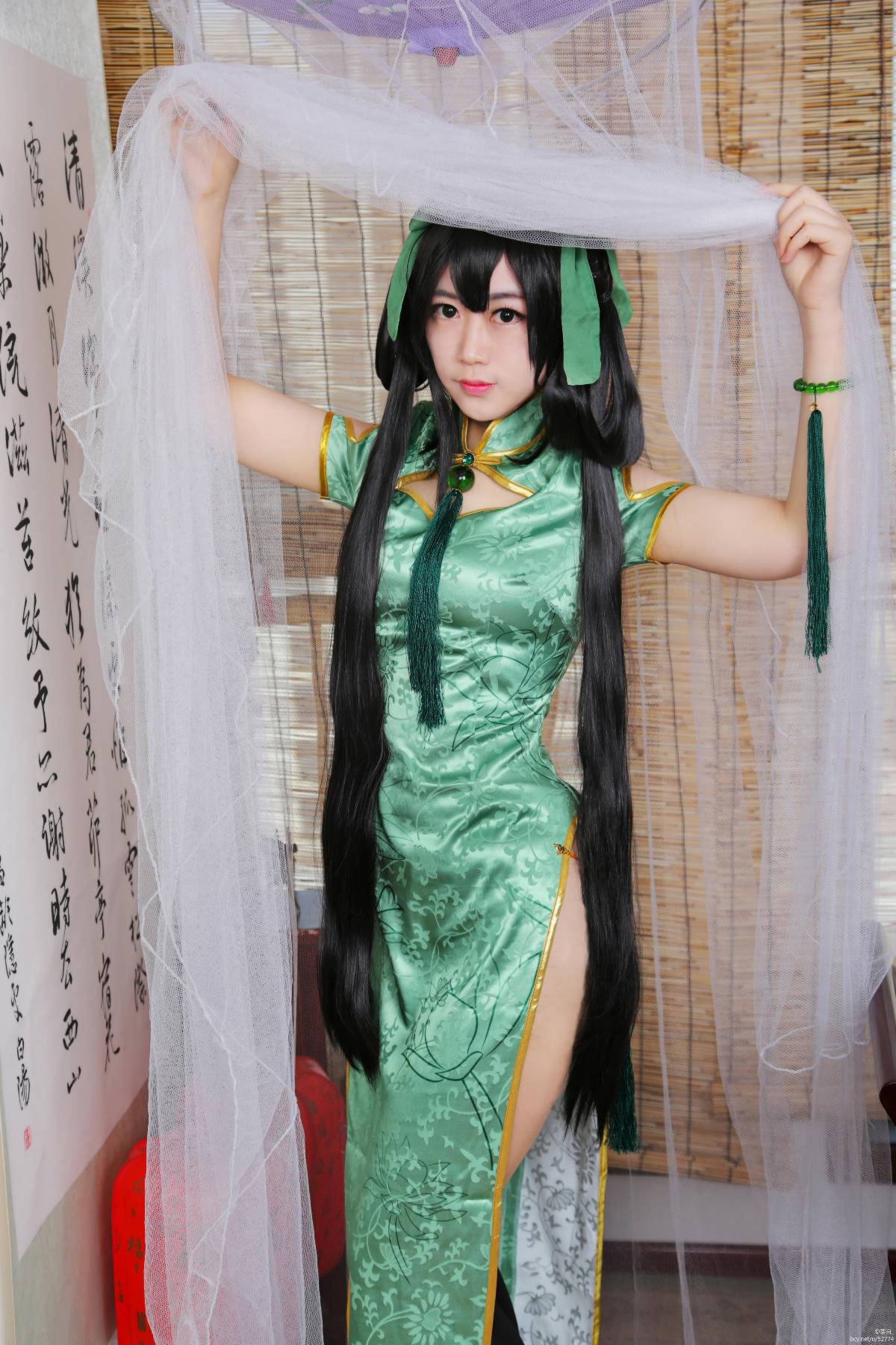 "Honor of Kings" Sun Shangxiang's Fan Cheongsam C O S P L A Y