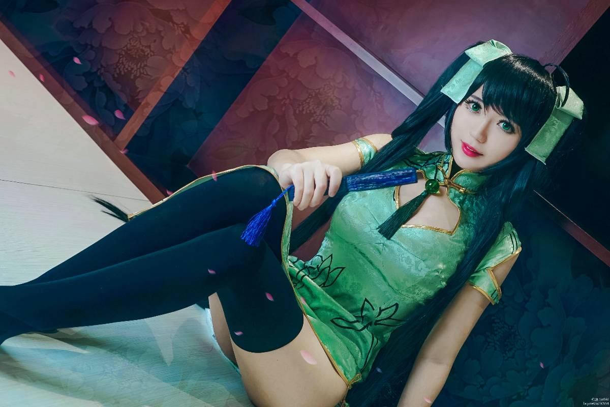 "Honor of Kings" Sun Shangxiang's Fan Cheongsam C O S P L A Y